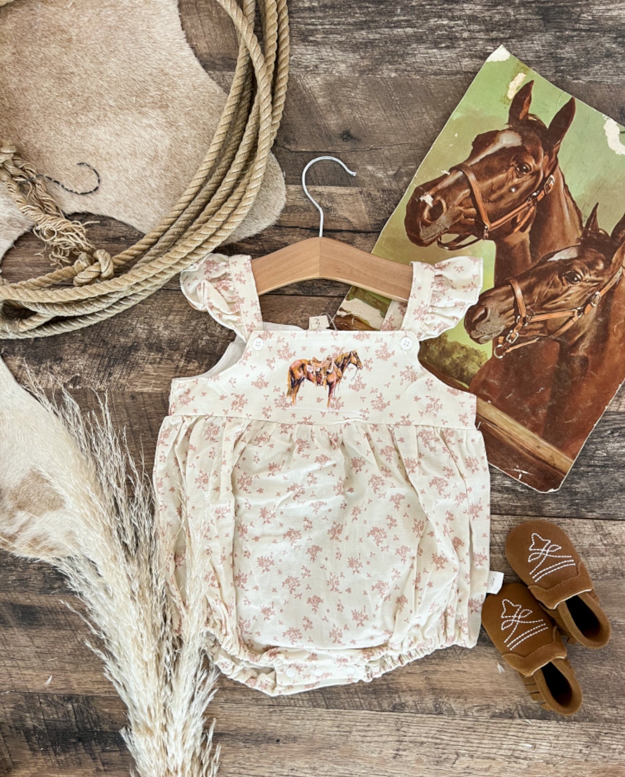 The Good Horse Pink Floral Romper