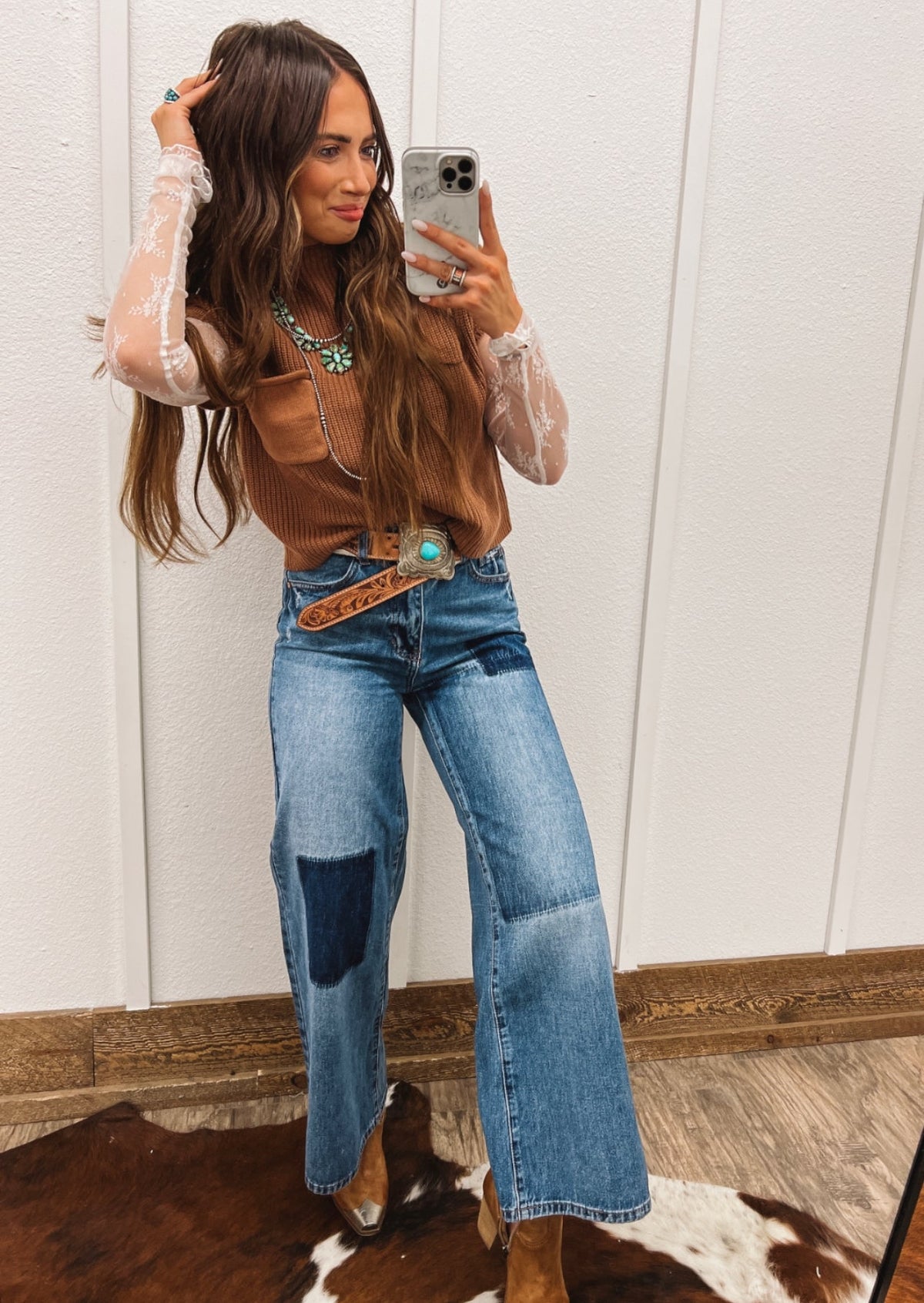 Lasso Knit Sweater Vest (Deep Camel)
