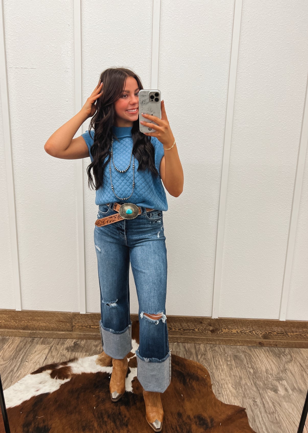 The Cowboy Sweater Vest (Blue)