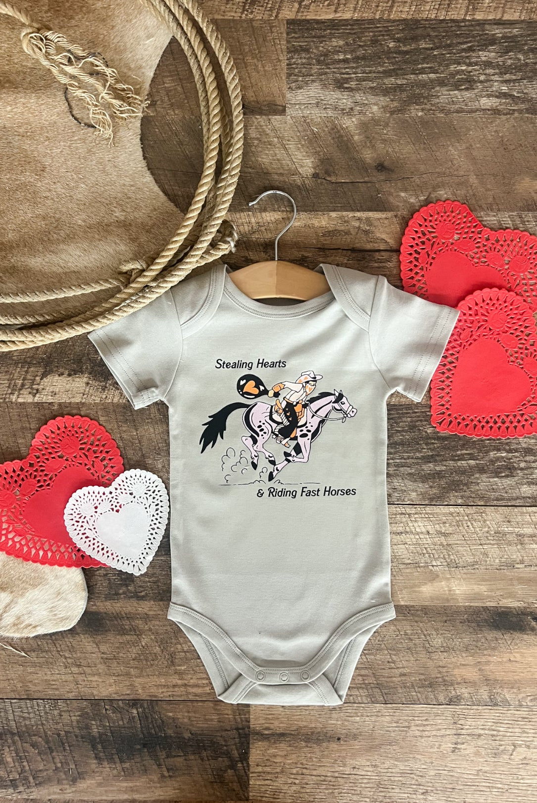 Stealing Hearts Design (Onesie/Youth Tee)(Slate grey)