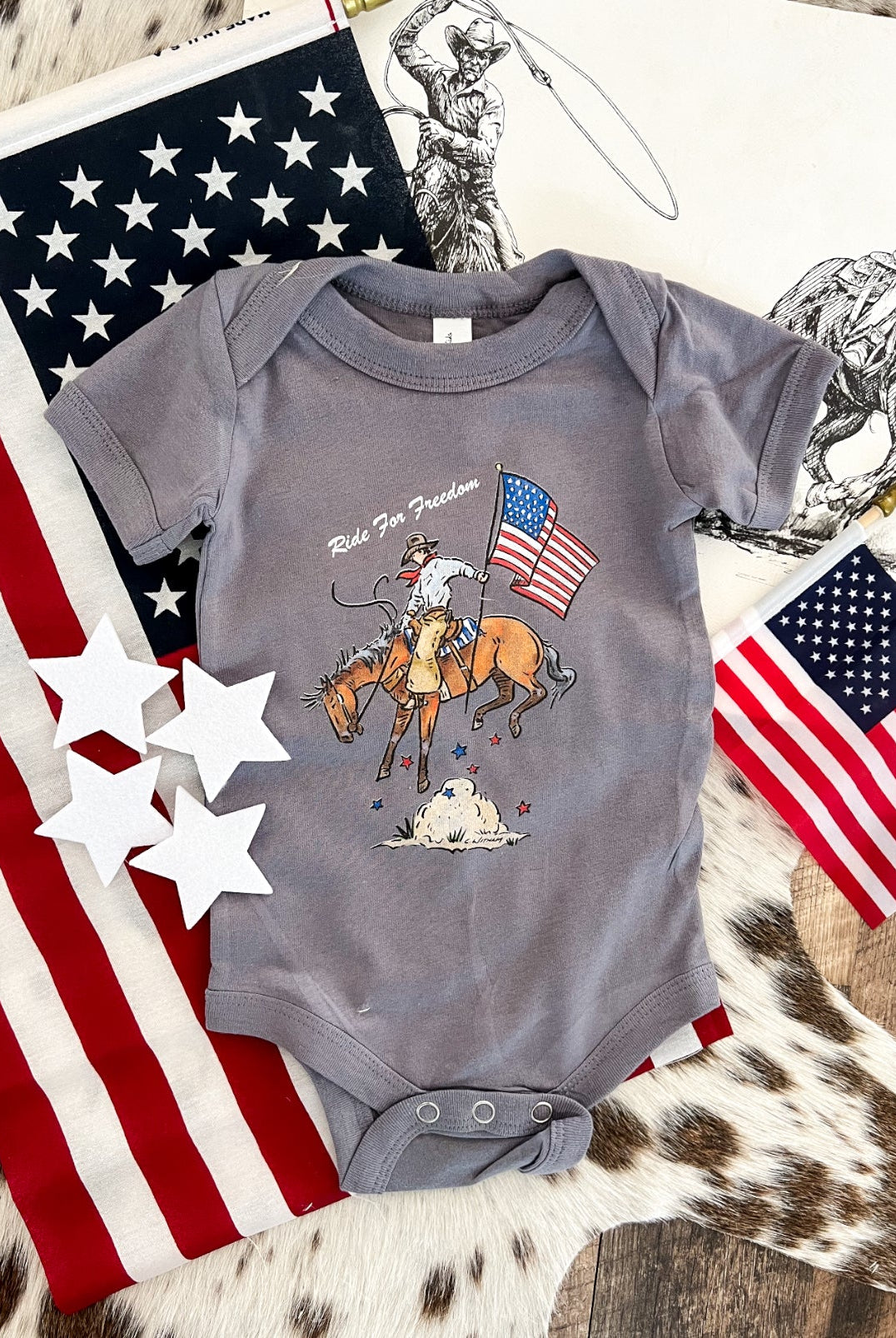 Western 4th Of July-Ride For Freedom(Stone) (Infant/Toddler/Youth)