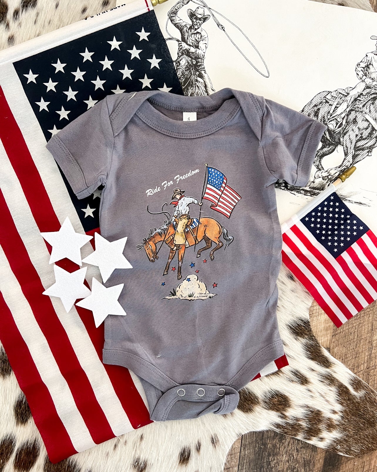 Western 4th Of July-Ride For Freedom(Stone) (Infant/Toddler/Youth)
