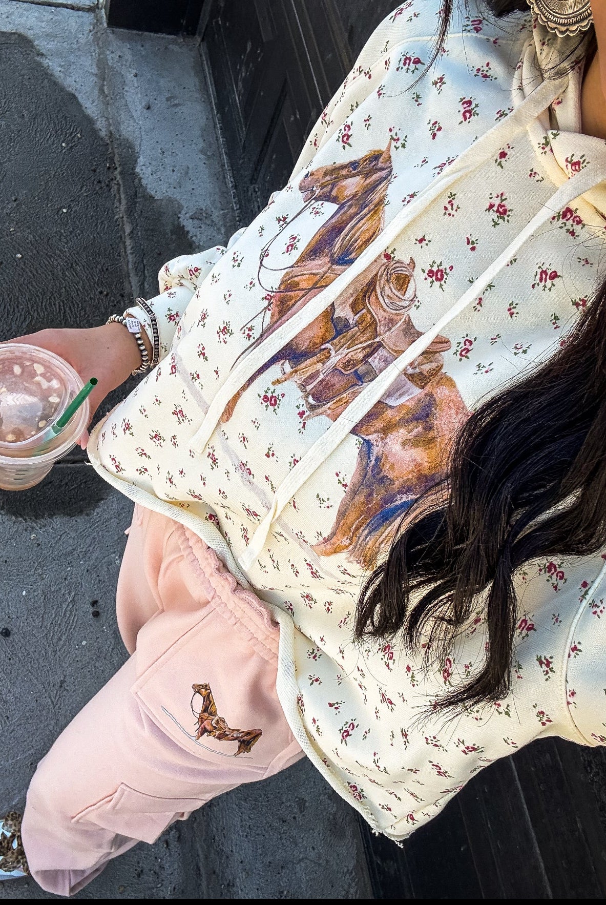 The Good Horse Floral Hoodie(Adult)