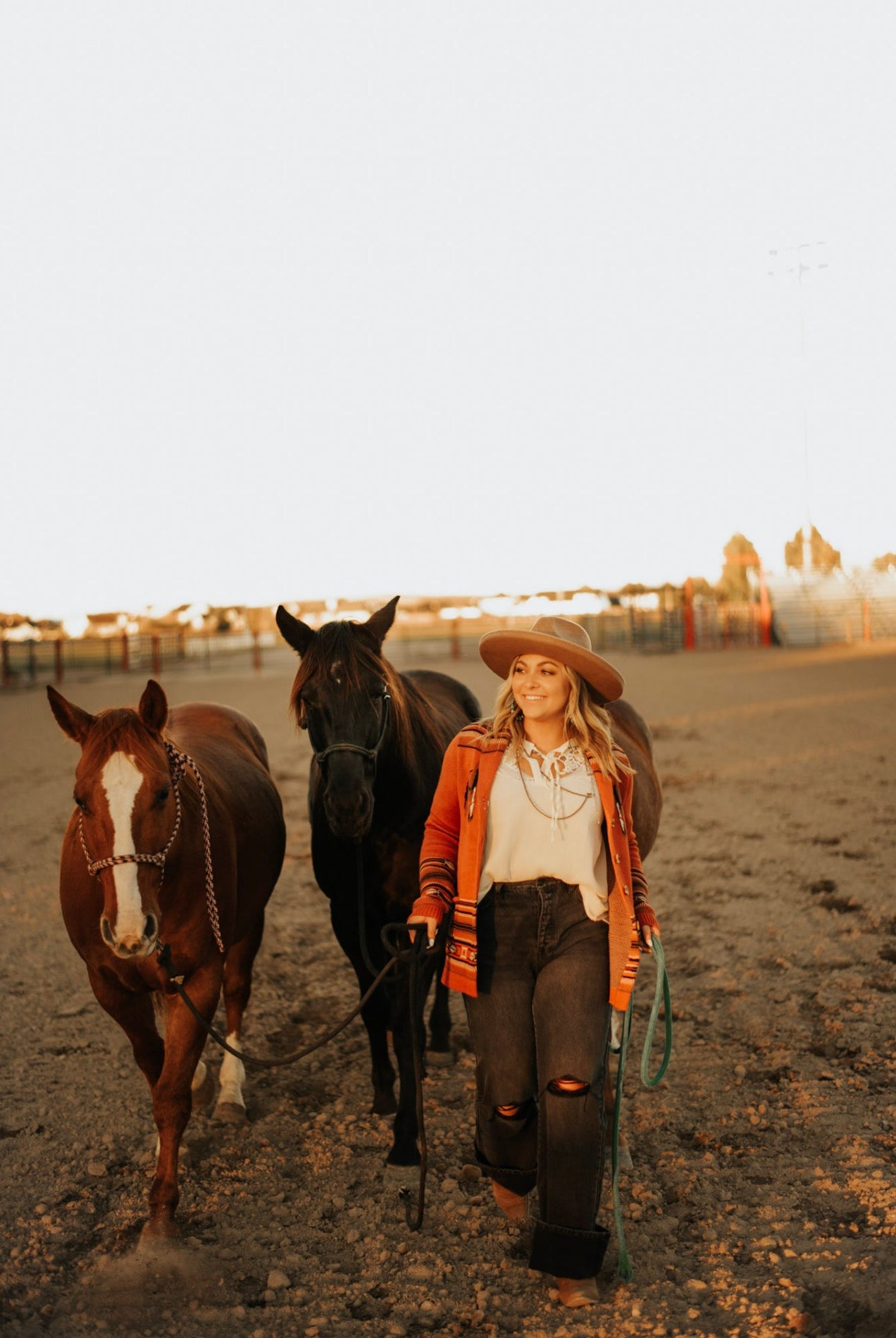 Gone Country Horse Cardigan(Rust)