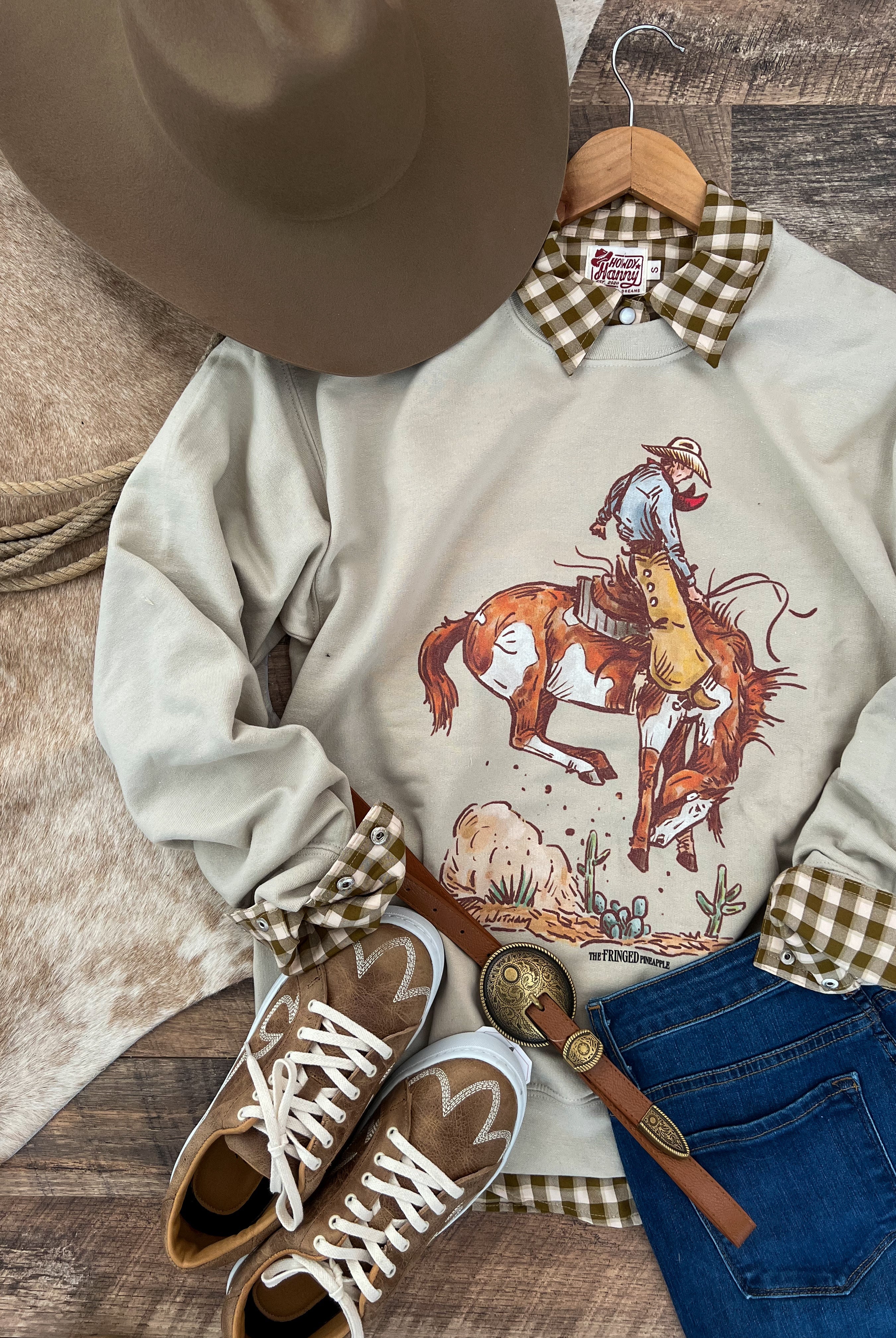 Cody Rank Paint Sweatshirt (Adult)(Taupe)