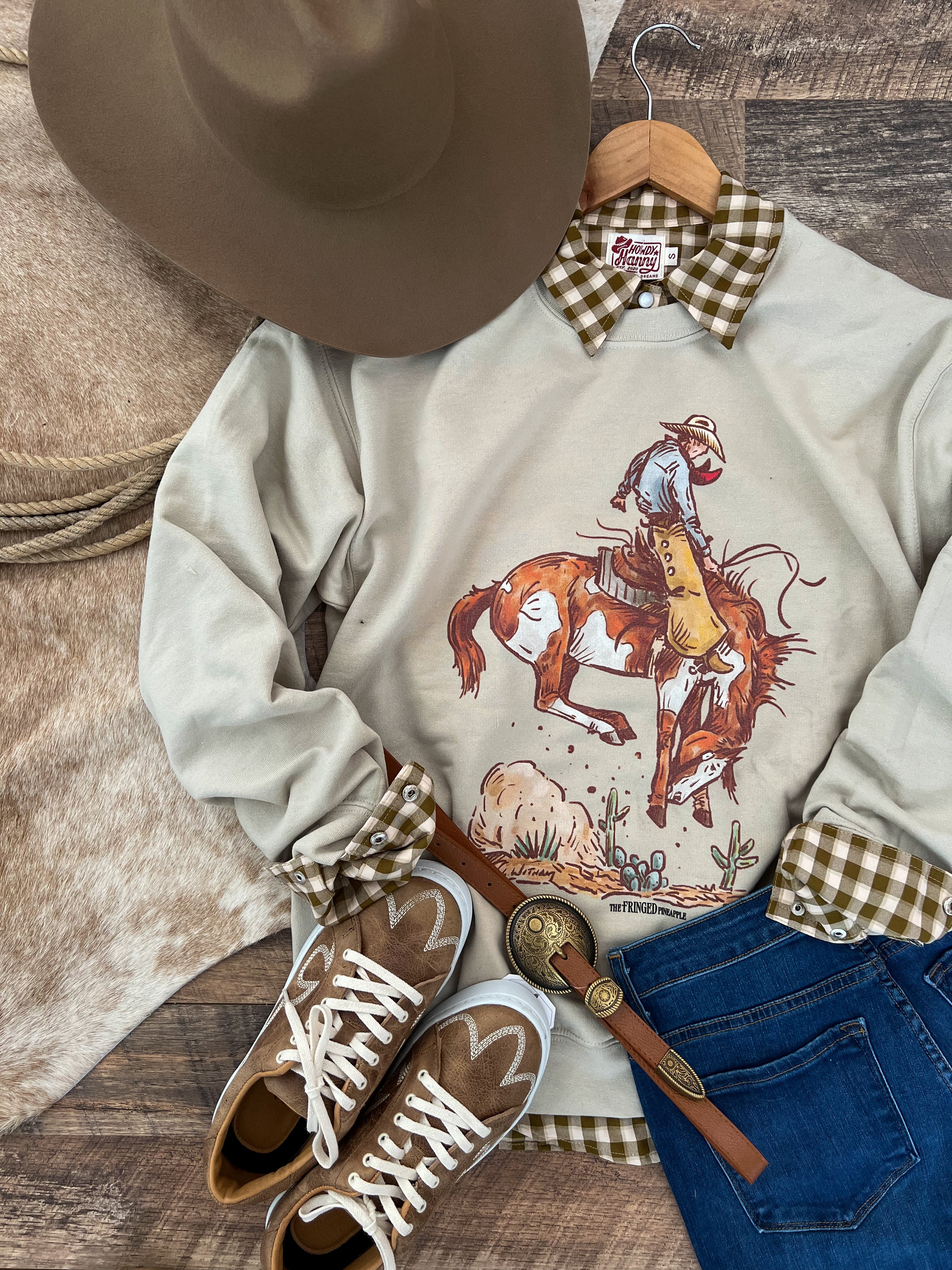 Cody Rank Paint Sweatshirt (Adult)(Taupe)