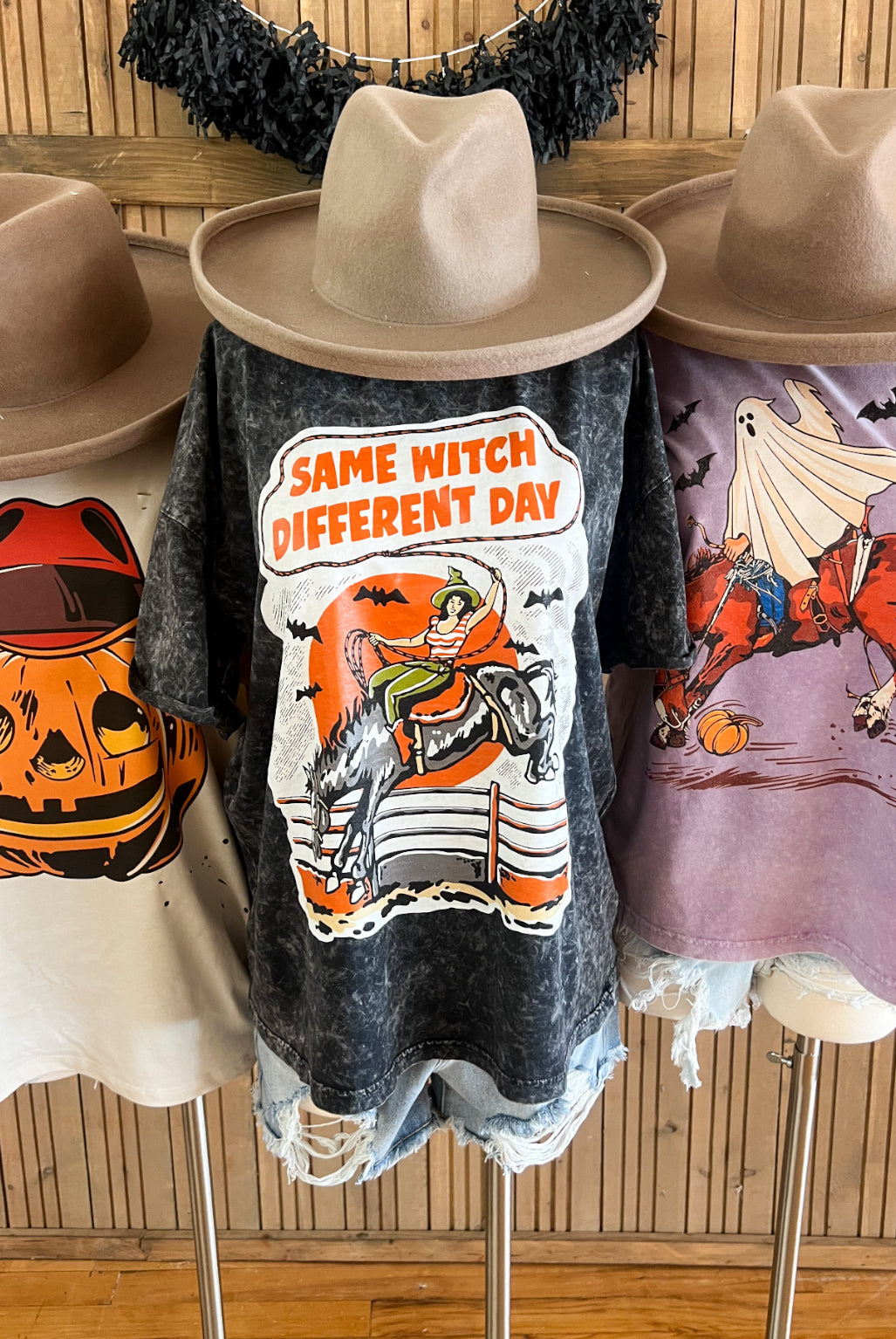Same Witch Western Halloween Tee (black stone)