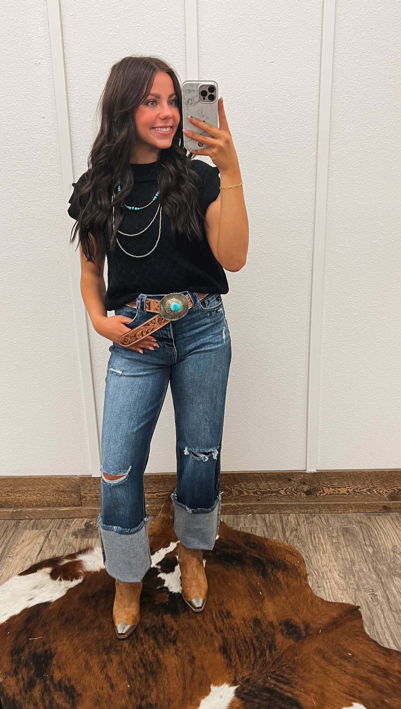 The Cowboy Sweater Vest (Black)