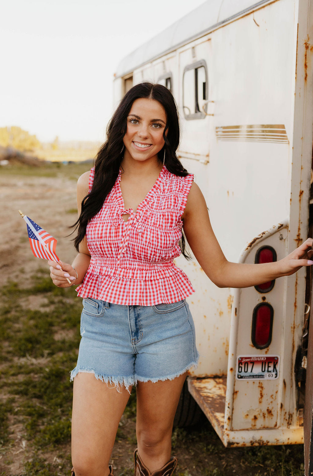 Lady Freedom Ruffle Top