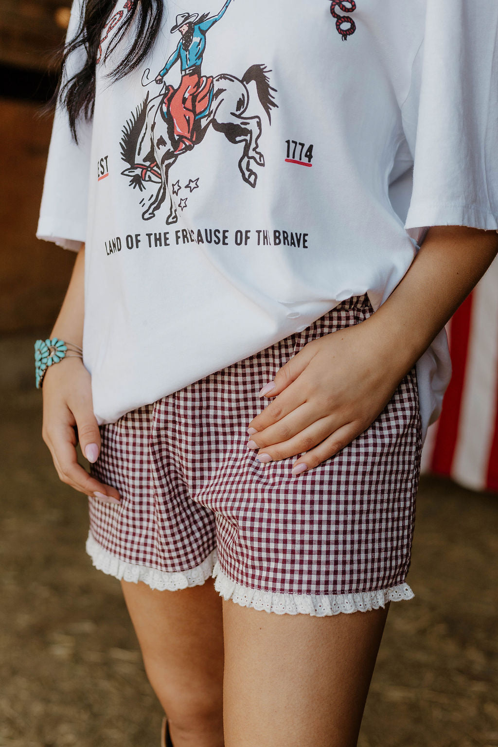 Picnic Plaid Ruffle Shorts