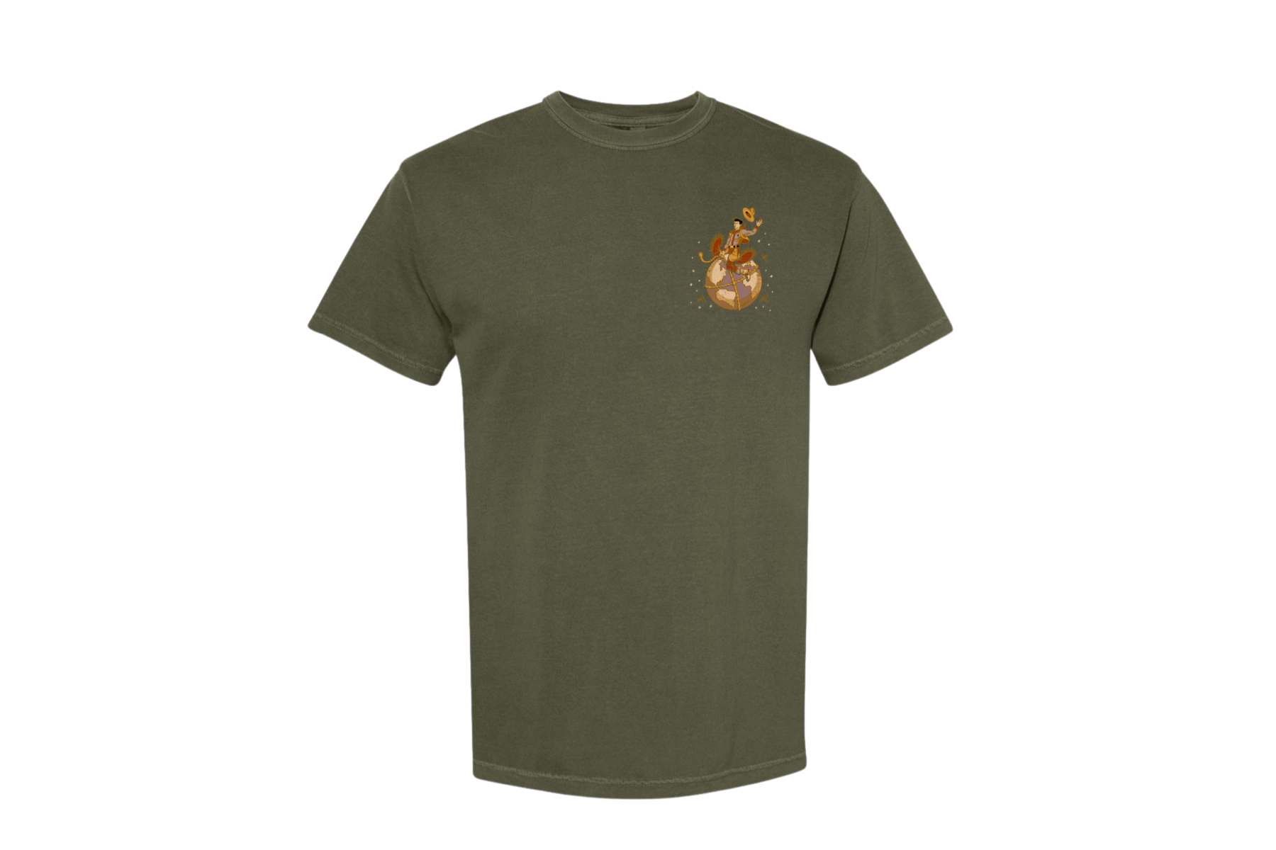 ’Take Courage’ Cowboy on the World Tee-John 16:33 (Hemp)