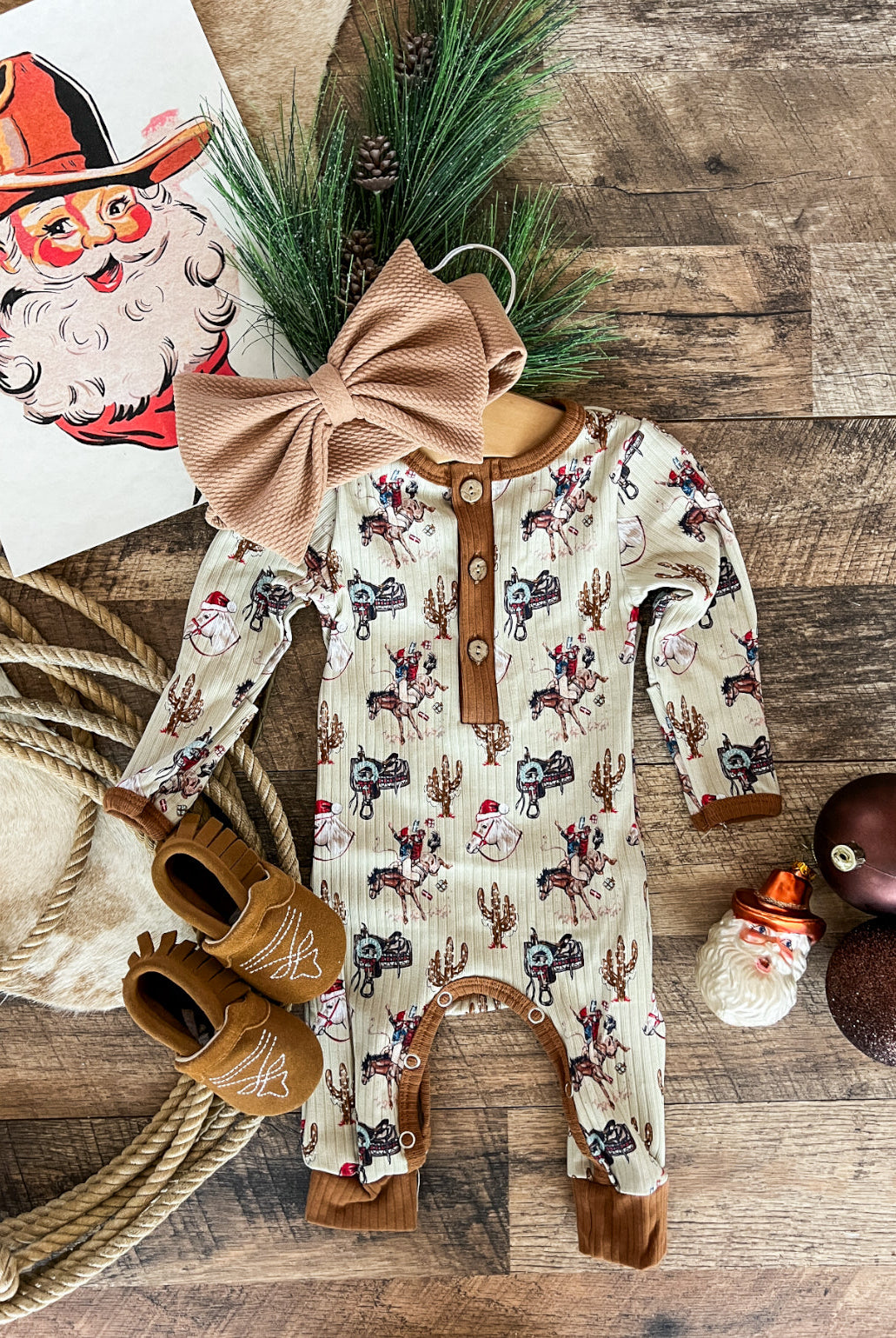 Broncin’ Christmas Romper (Baby)