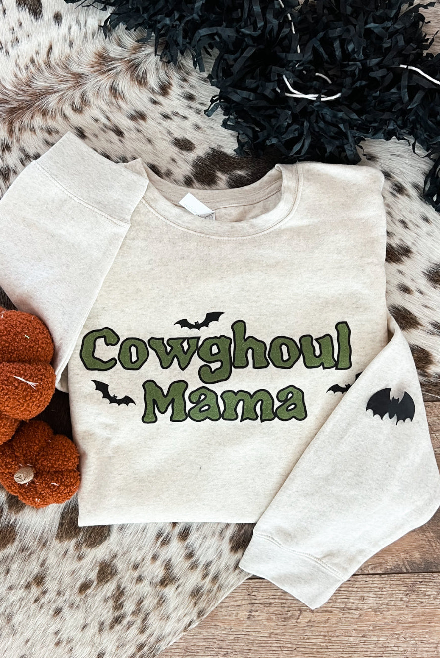 Cowghoul Mama Sweatshirt (heather cream)