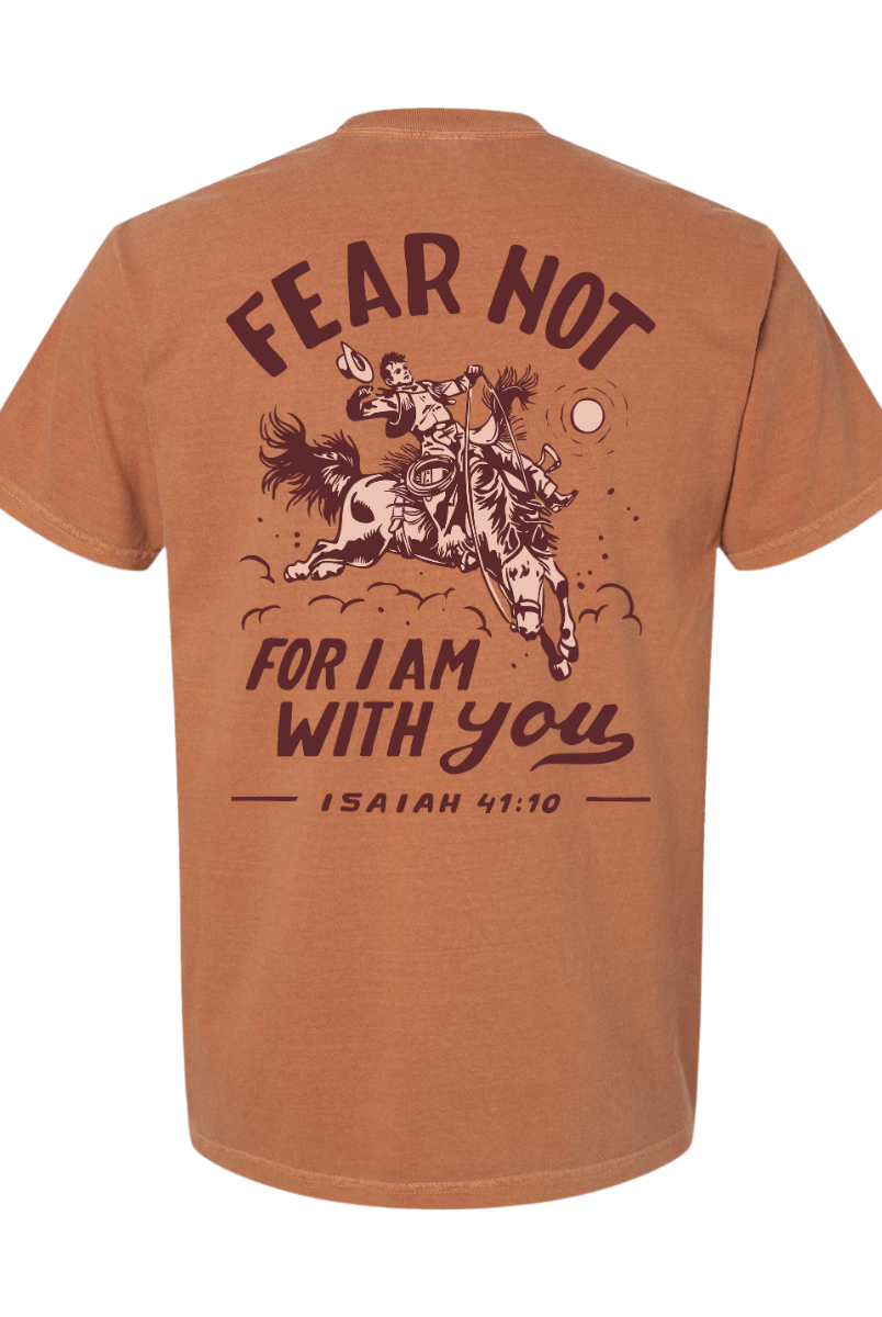 ’Fear Not’ Bronc Rider Tee- Isaiah 41:10 (Yam)