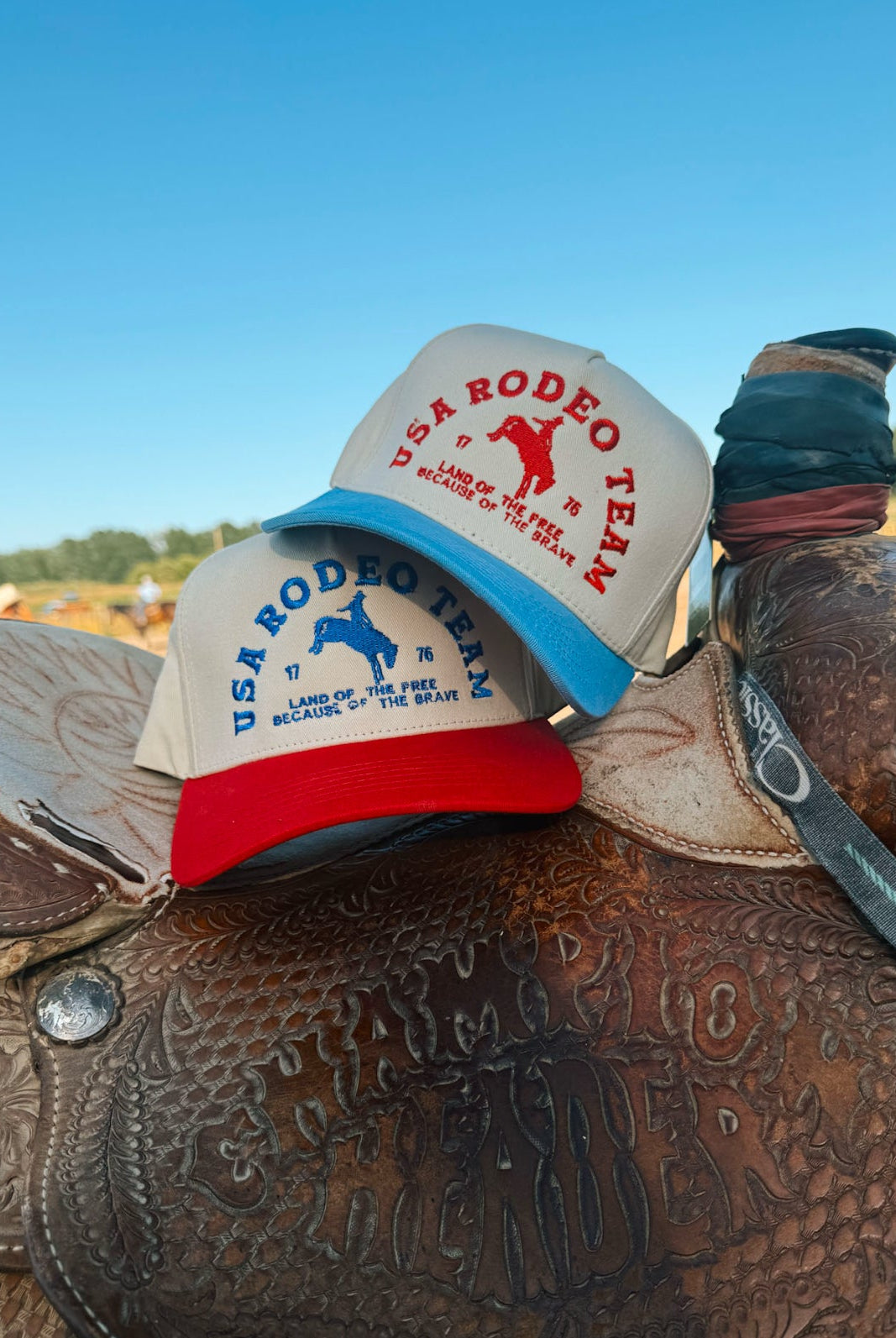 USA Rodeo Team Embroidered Trucker Hat