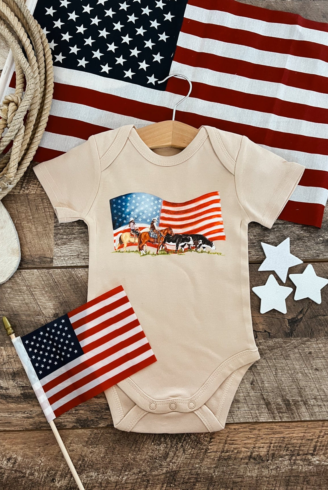 Stars Stripes & Saddle Rides- Infant (onesie)/Toddler/Youth (tee)