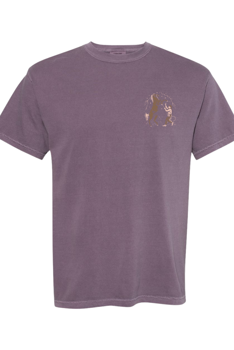 ’Blessed Are the Peacemakers’ Horse Rearing Tee- Matthew 5:9(Wine)