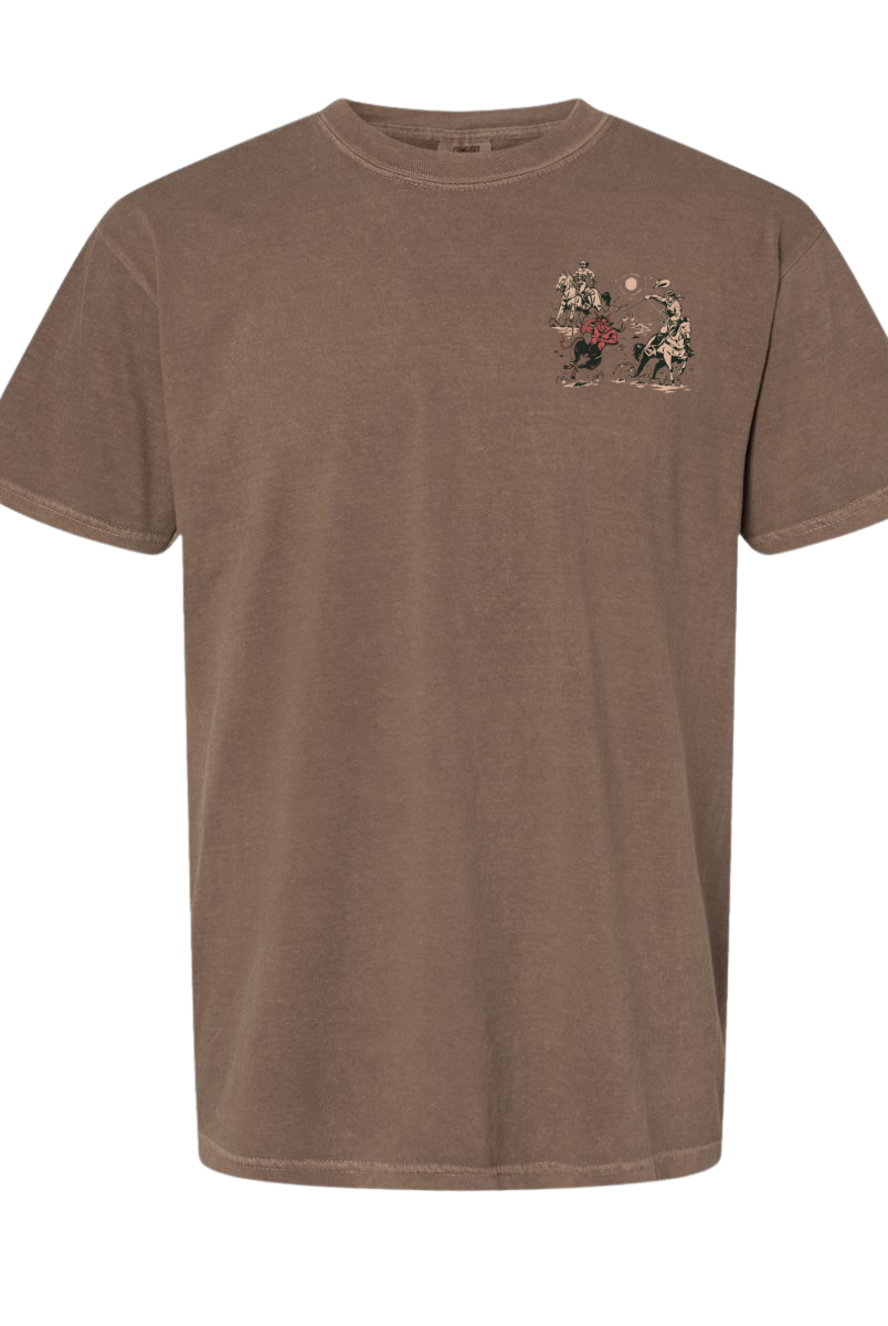 ’Overcome Evil with Good’ Ropers vs. Devil Tee- Romans 12:21(Espresso)