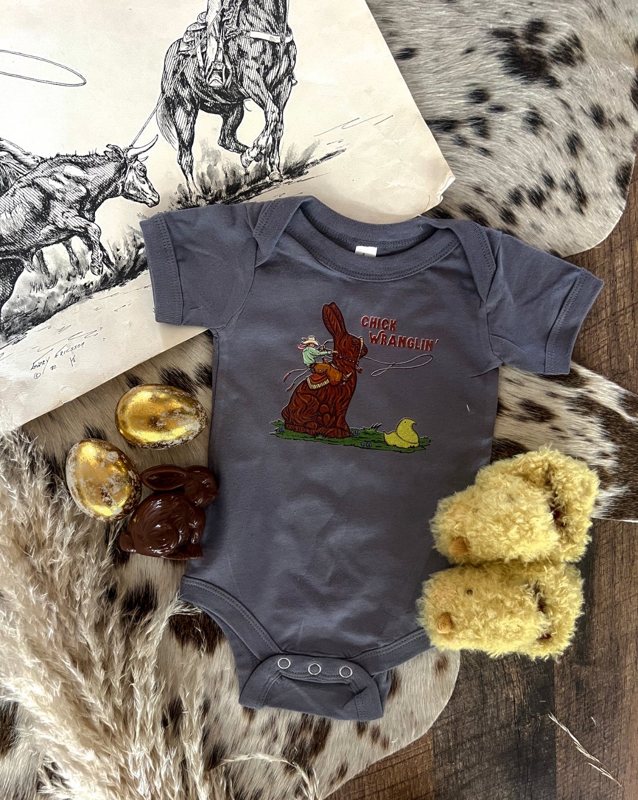 Chick Wranglin’ Easter Tee/Onesie(little kid)