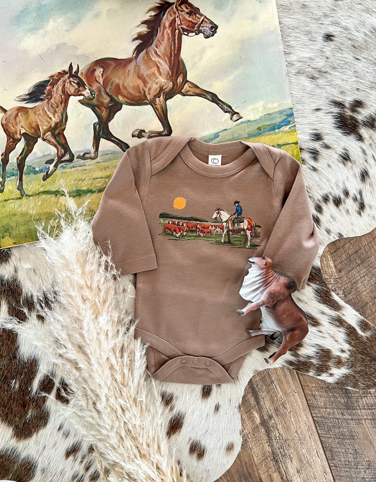 Hillside Rancher Cowboy Onesie/ Tee (little kid)(cognac)