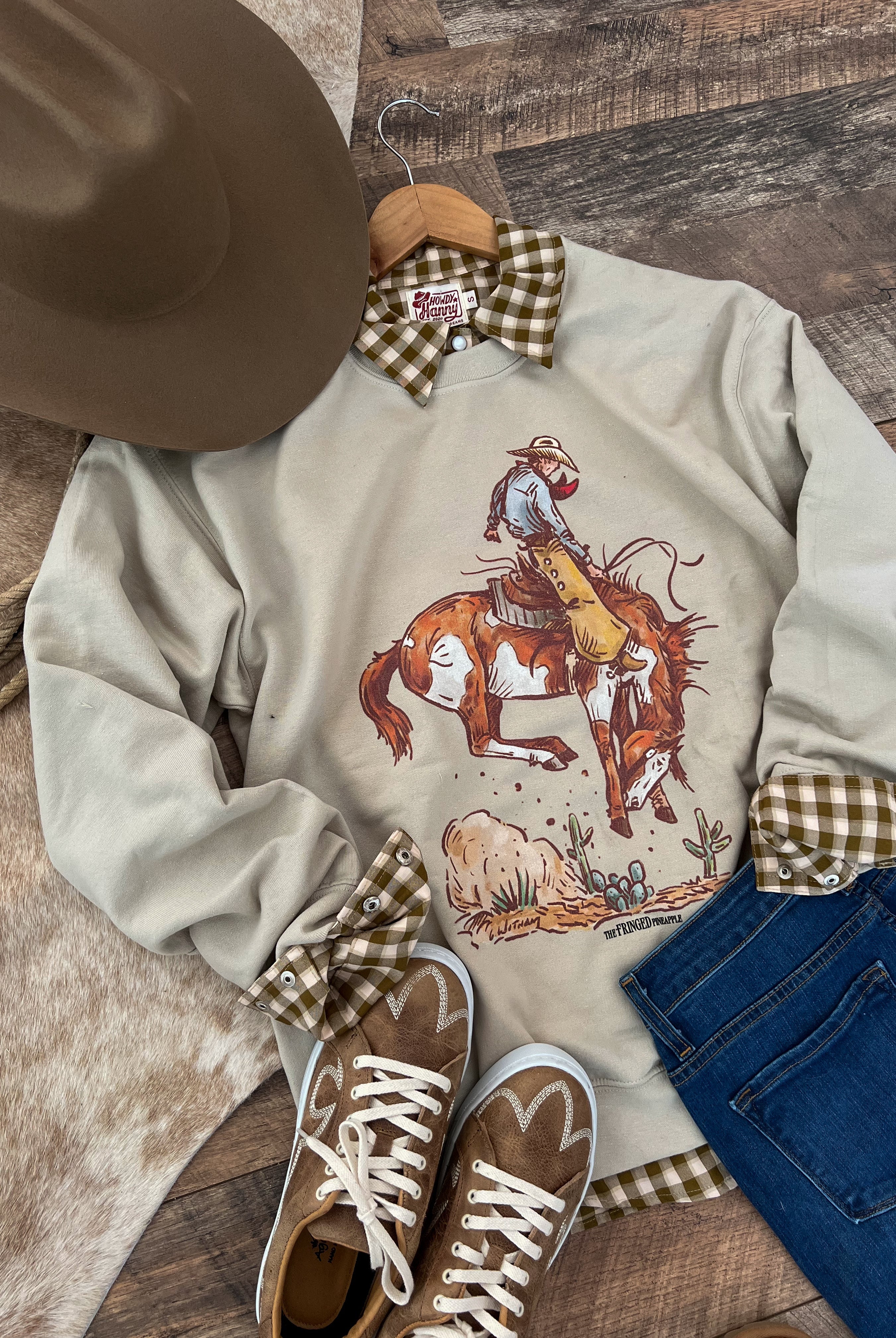 Cody Rank Paint Sweatshirt (Adult)(Taupe)