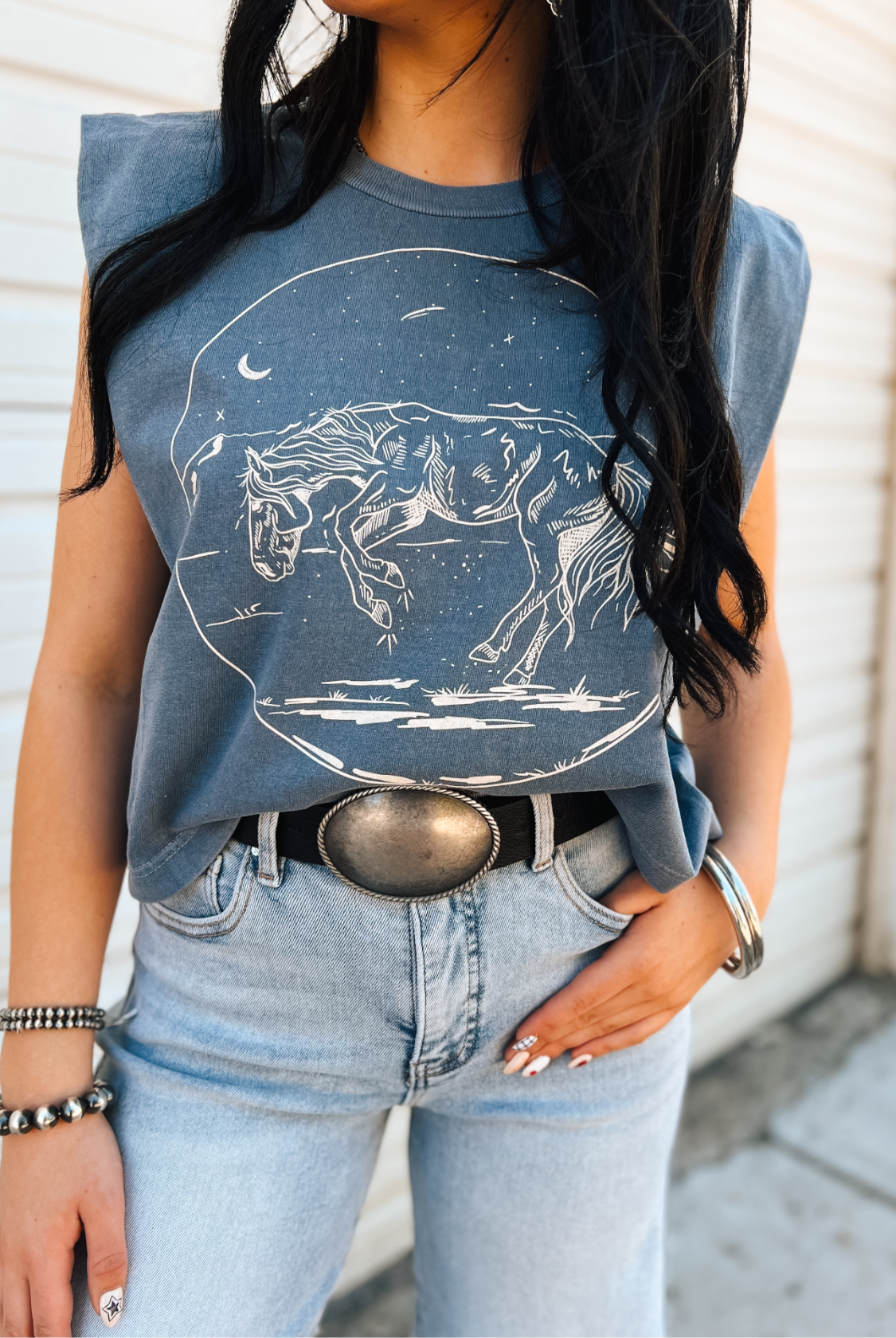 Midnight Horse Muscle Tank