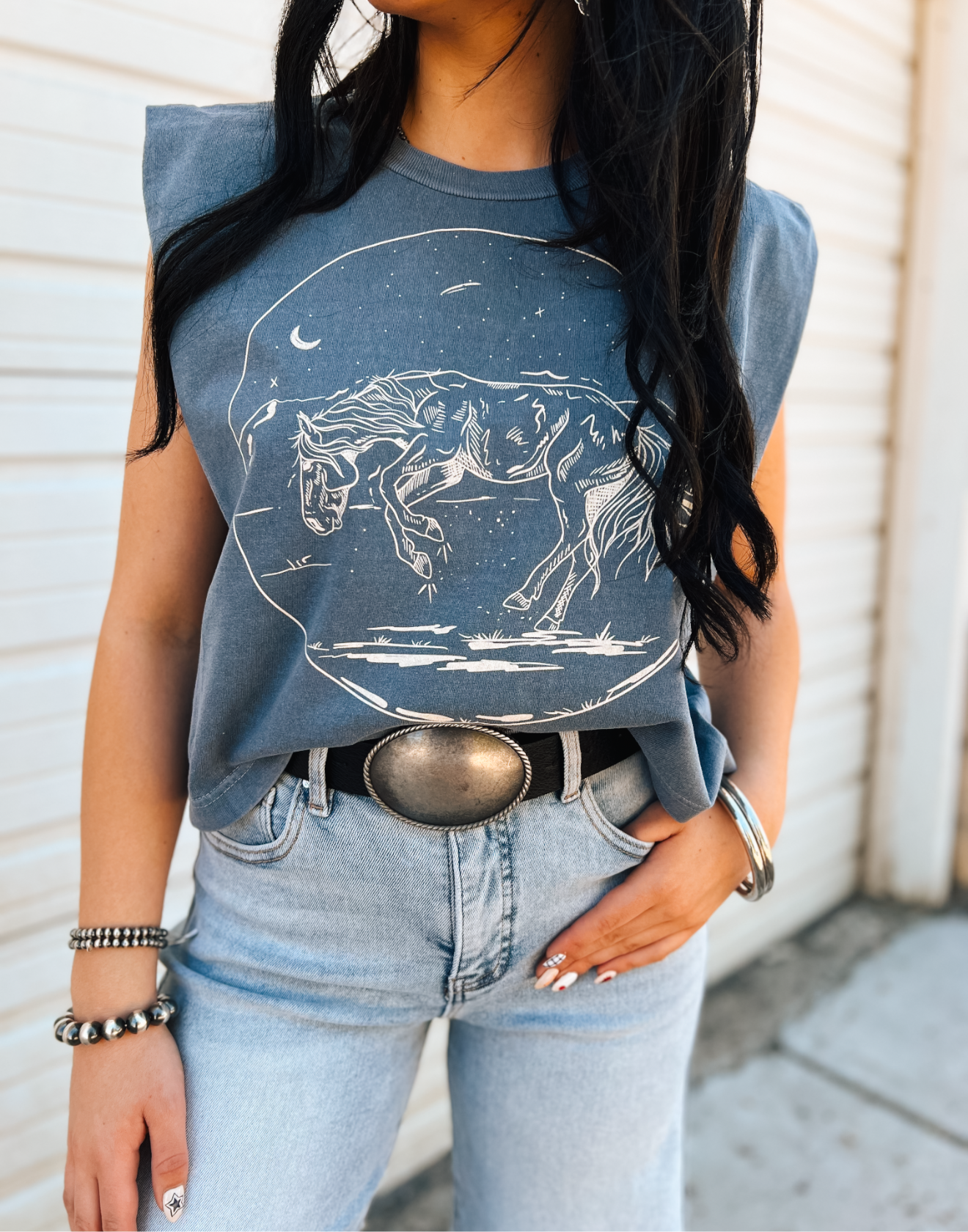 Midnight Horse Muscle Tank