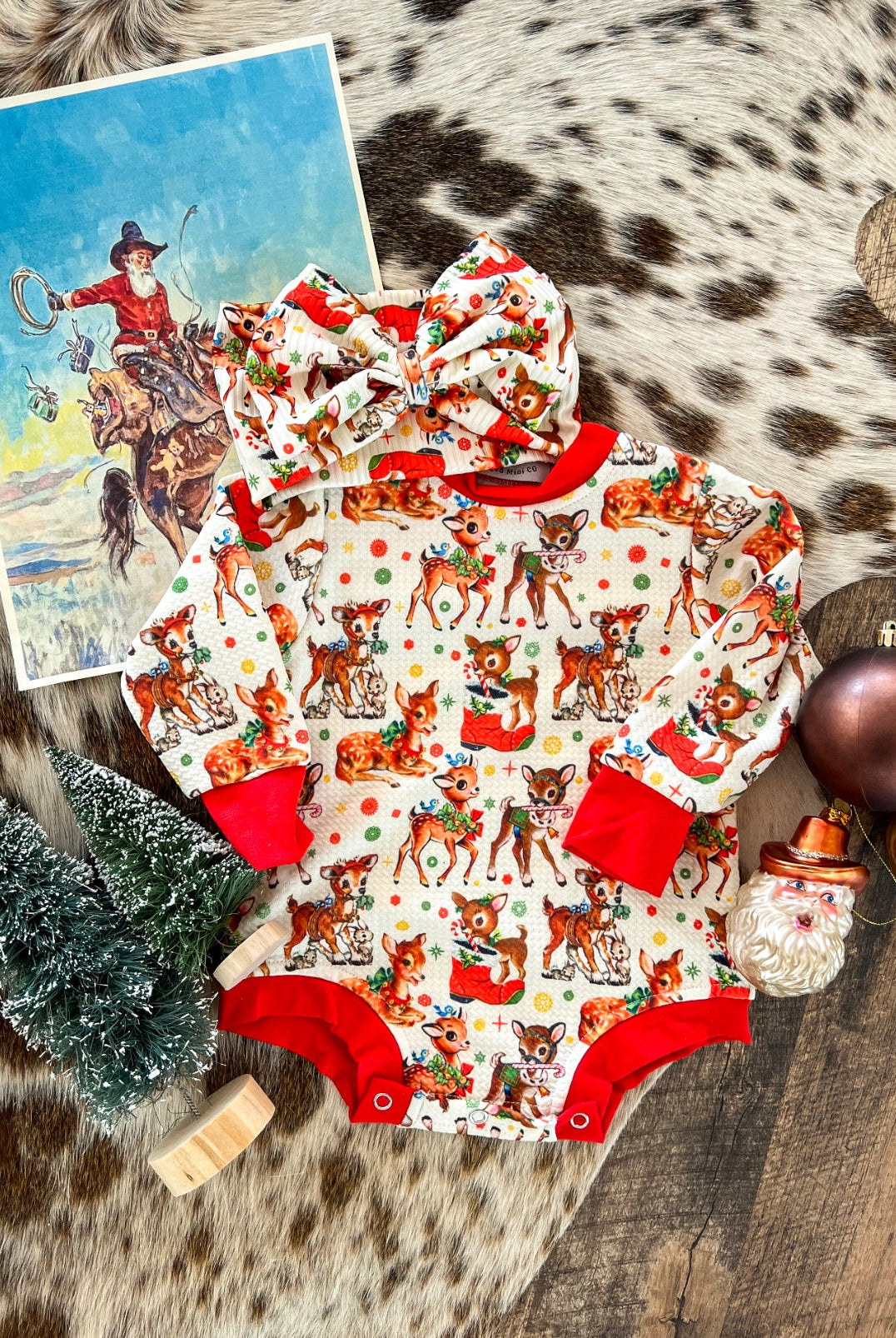 Howdy Reindeer Bubble Romper