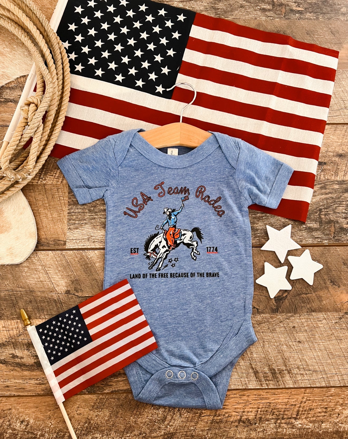 USA Team Rodeo Bronc- Infant (onesie)/Toddler/Youth (tee)