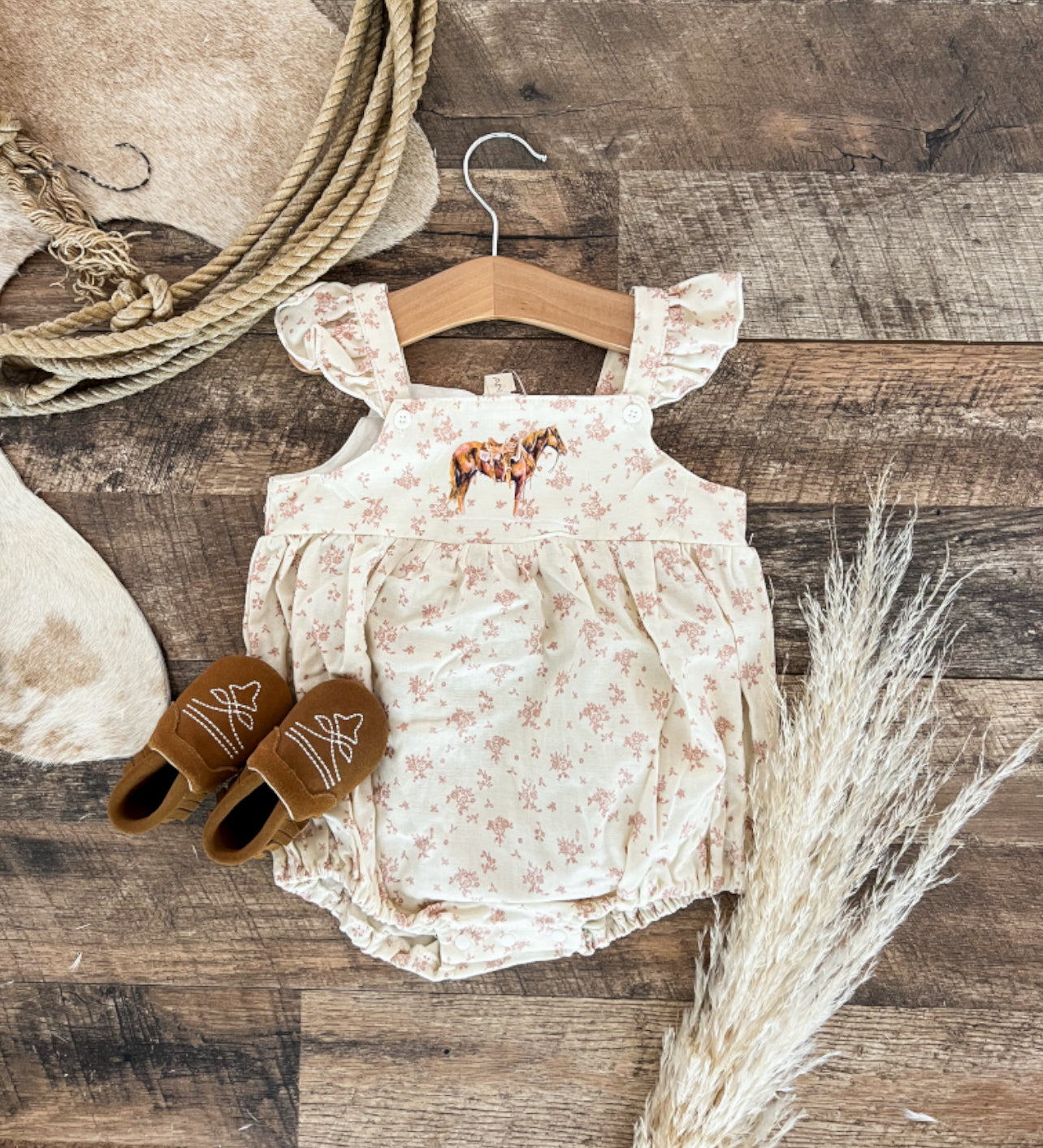 The Good Horse Pink Floral Romper