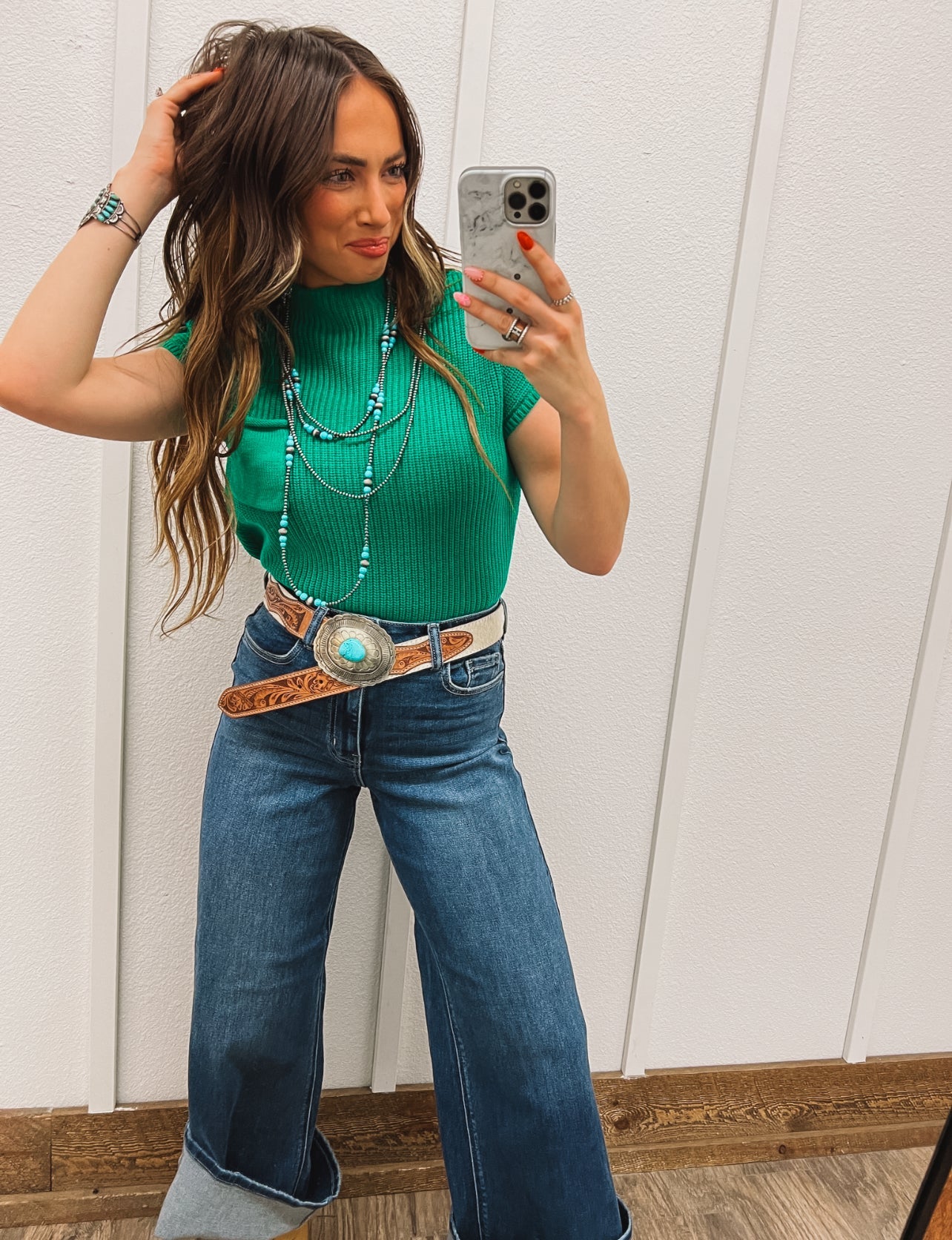 Lasso Knit Sweater Vest (Kelly Green) Tops - Sweaters