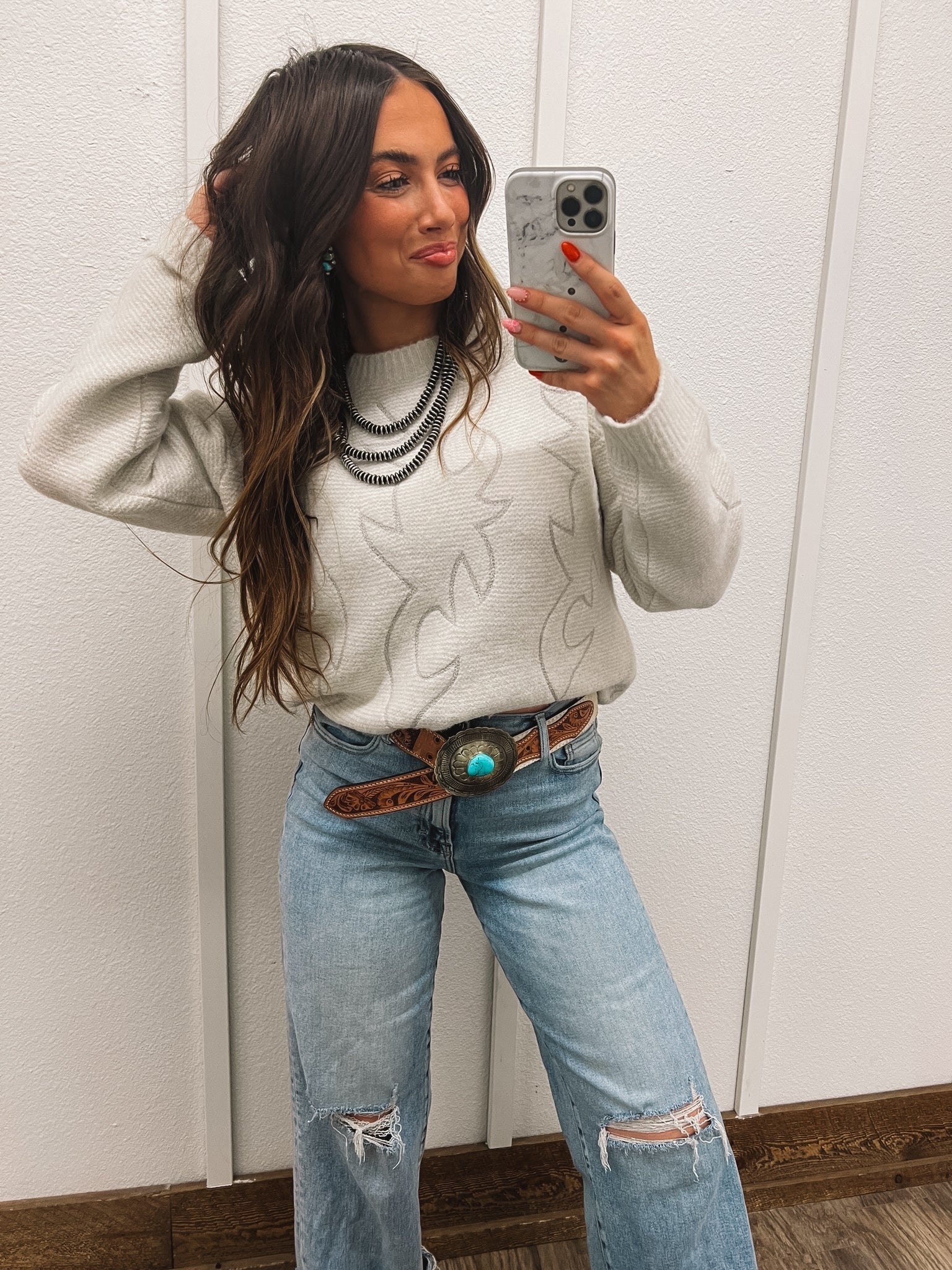 Bootstitch Cozy Sweater(Cream) Tops - Sweaters