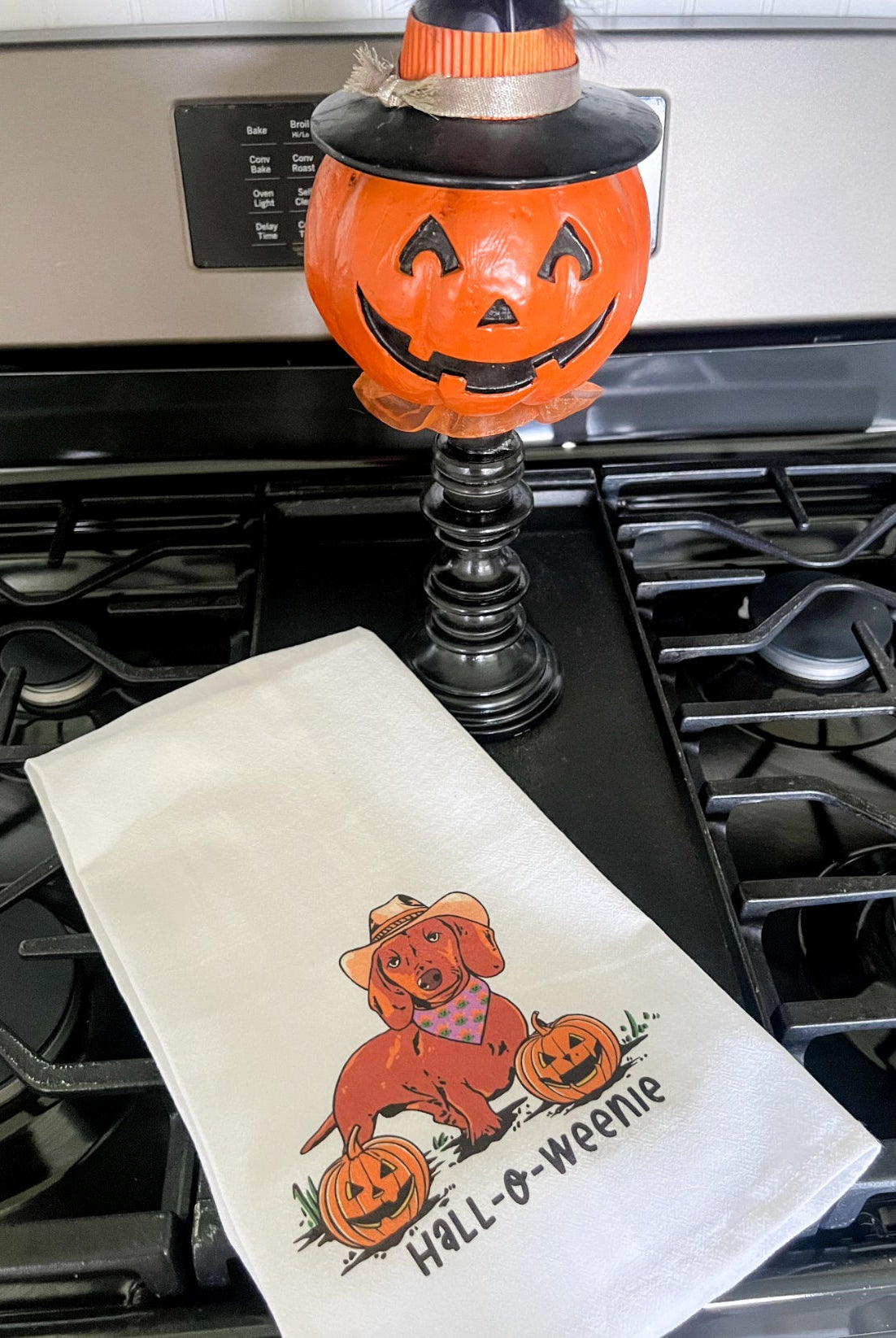 Western Halloween Tea Towel