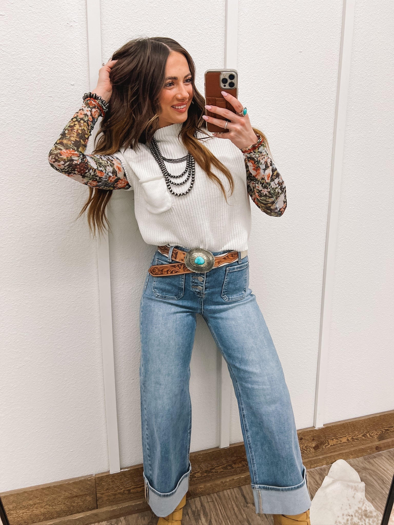 Lasso Knit Sweater Vest (Ivory) Tops - Sweaters