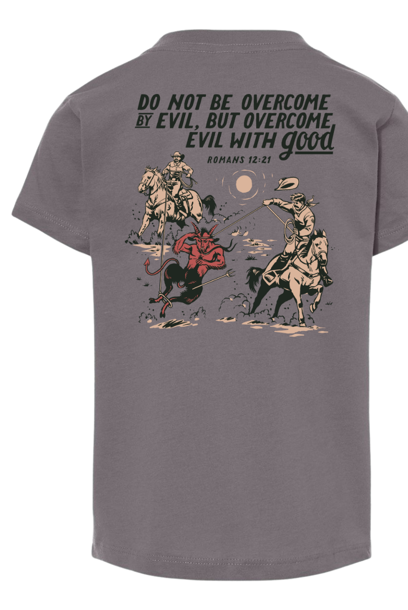 ’Overcome Evil with Good’ Kids Ropers Tee-Romans 12:21(Storm)
