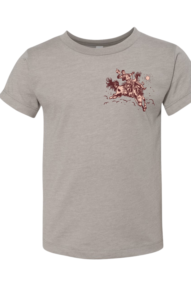 ’Fear Not’ Kids Bronc Rider Tee-Isaiah 41:10(Stone)