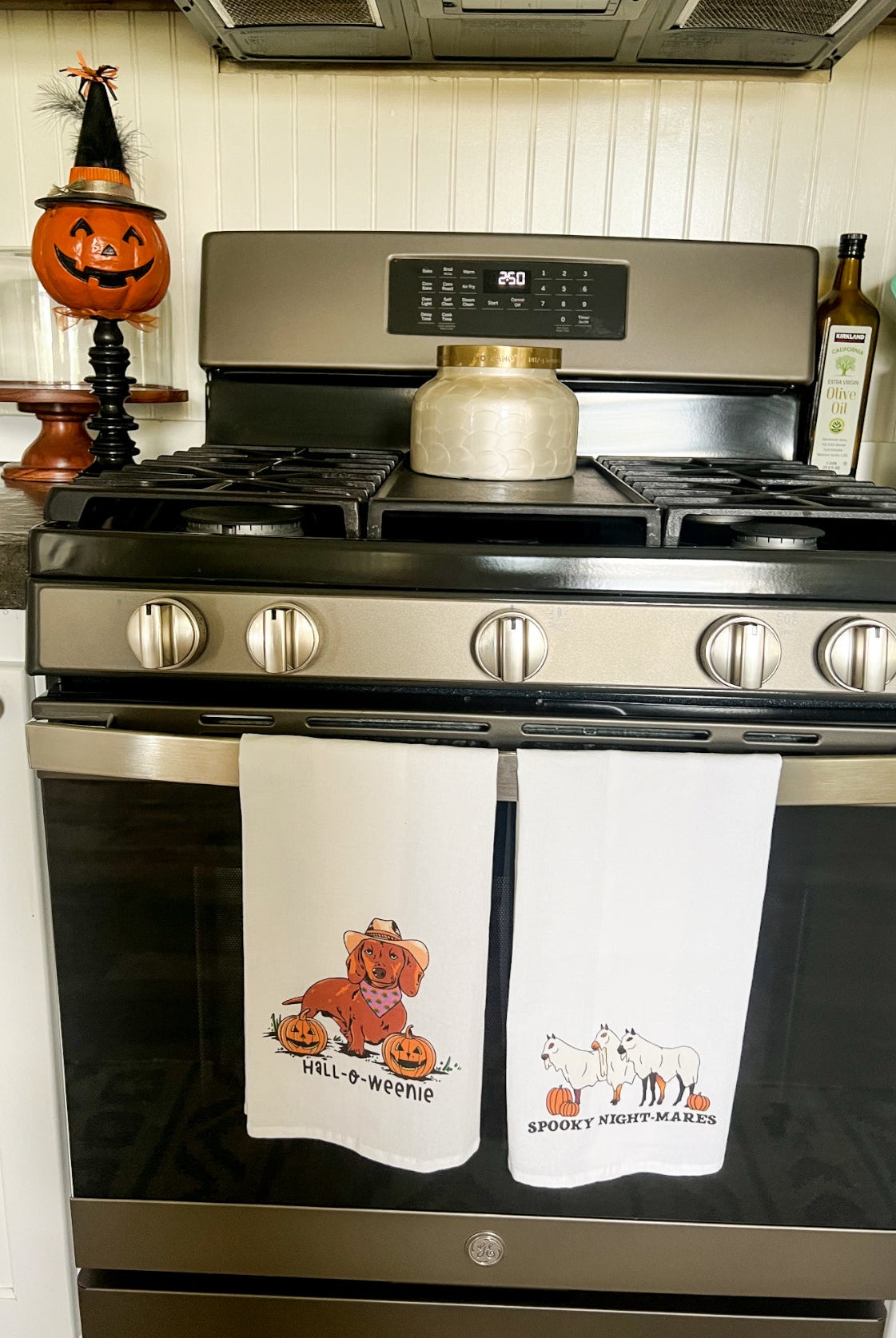 Western Halloween Tea Towel