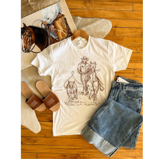 Cody Calf Roper Sketch Tee
