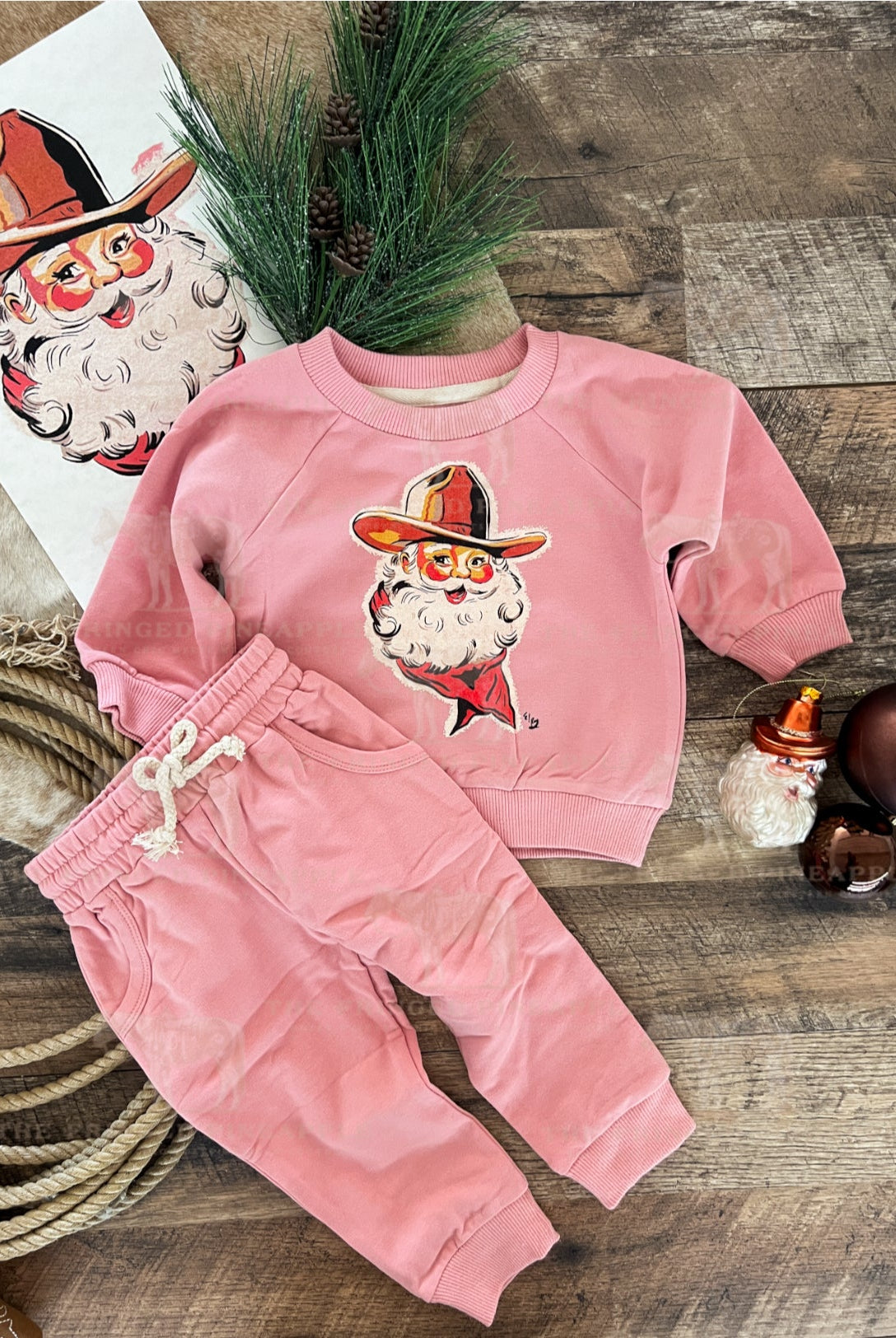 Cowboy Santa Lounge Set(Infant/Toddler)(pink)
