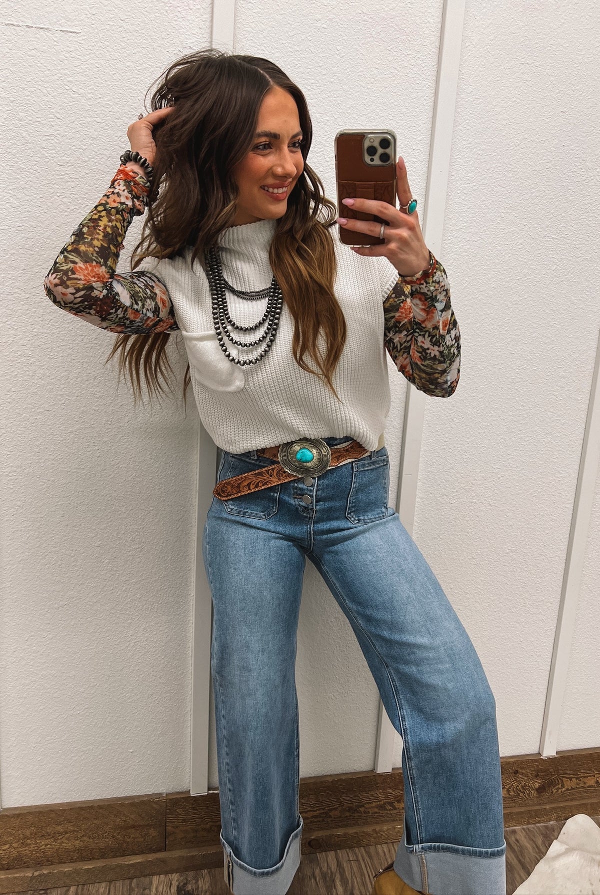 Lasso Knit Sweater Vest (Ivory) Tops - Sweaters