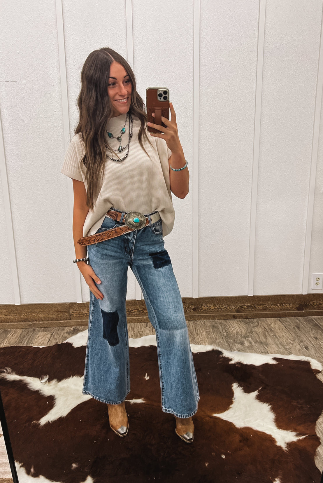 Out In The Country Mock Neck (Sand Beige) Tops - Sweaters