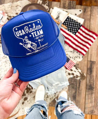 USA Rodeo Team Blue Trucker Hat (Adult)