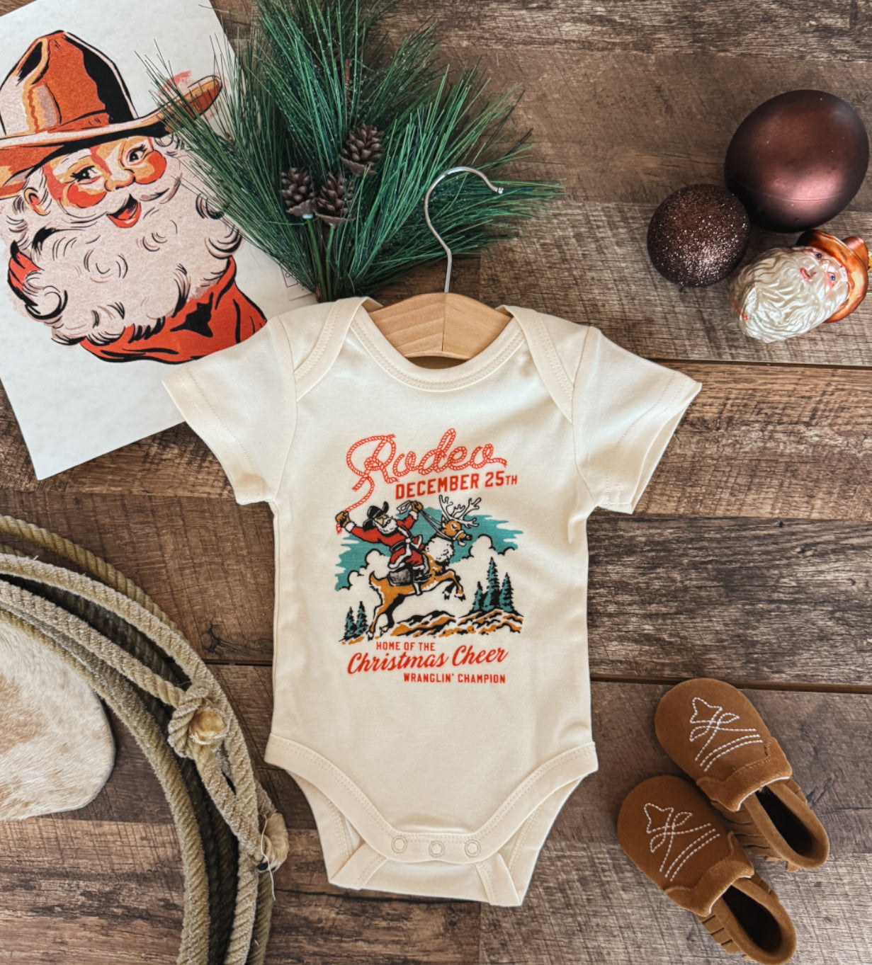 Christmas Rodeo Christmas Design (Onesie/Youth Tee)