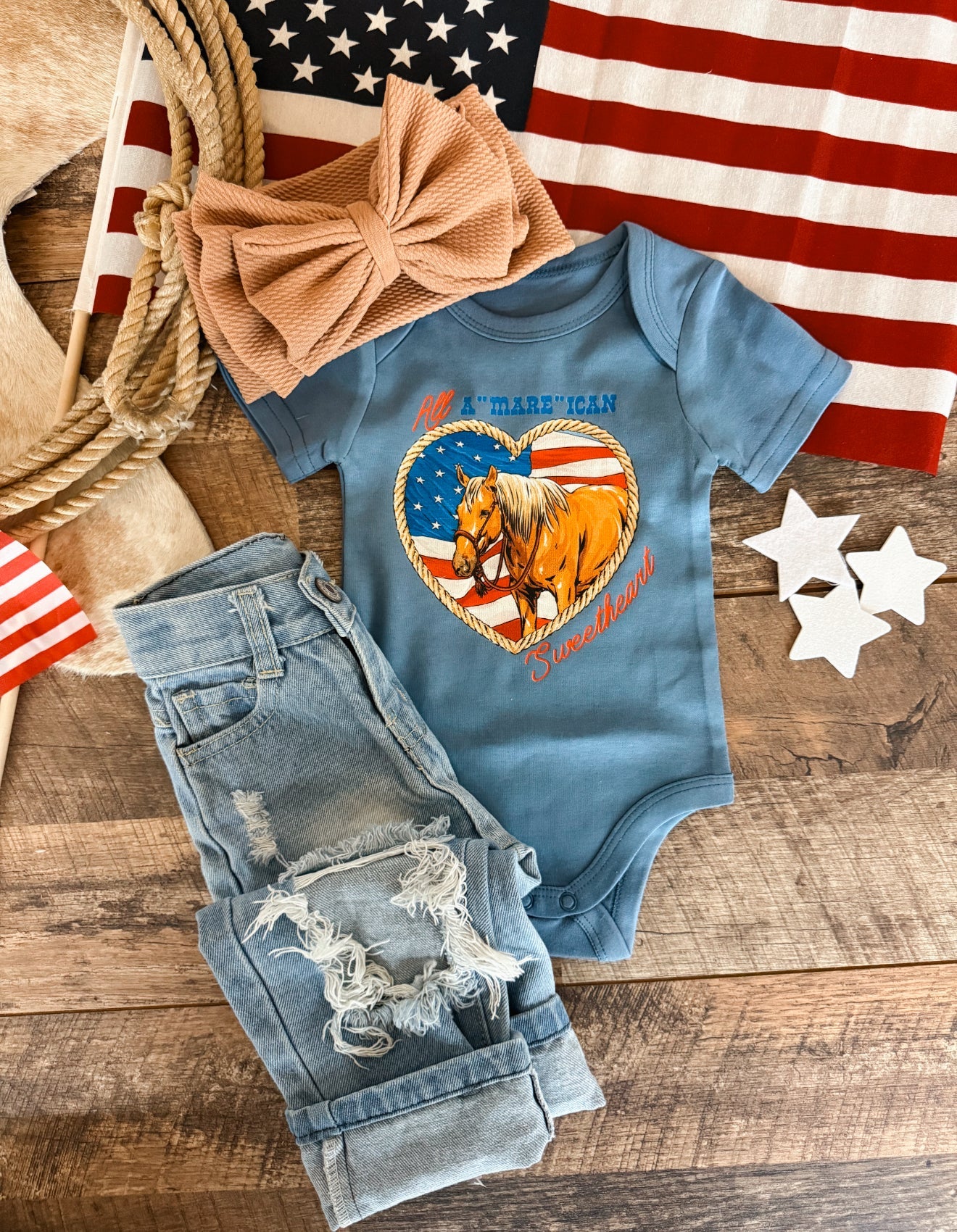 All A ’Mare’ican Sweetheart- Infant (onesie)/Toddler/Youth (tee)