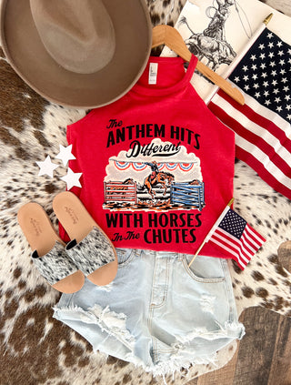 Western 4th Of July-Anthem Hits Different Tank(Red)