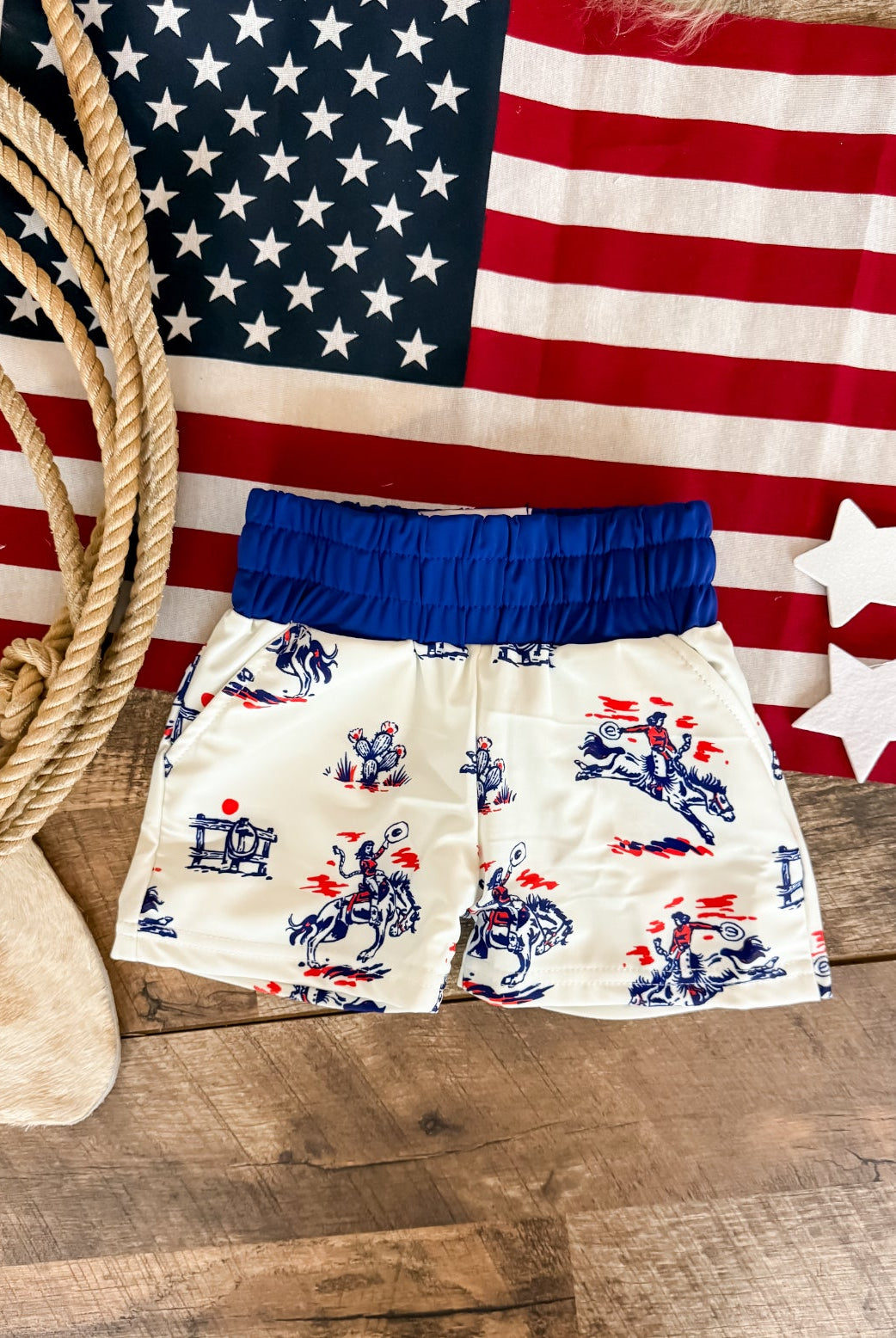 Buckaroo American Cowboy Swim Trunks(Little Kid)(final sale)
