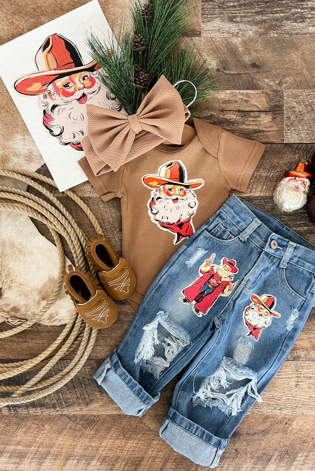 The Claus Denim Distressed Jeans(Kid)