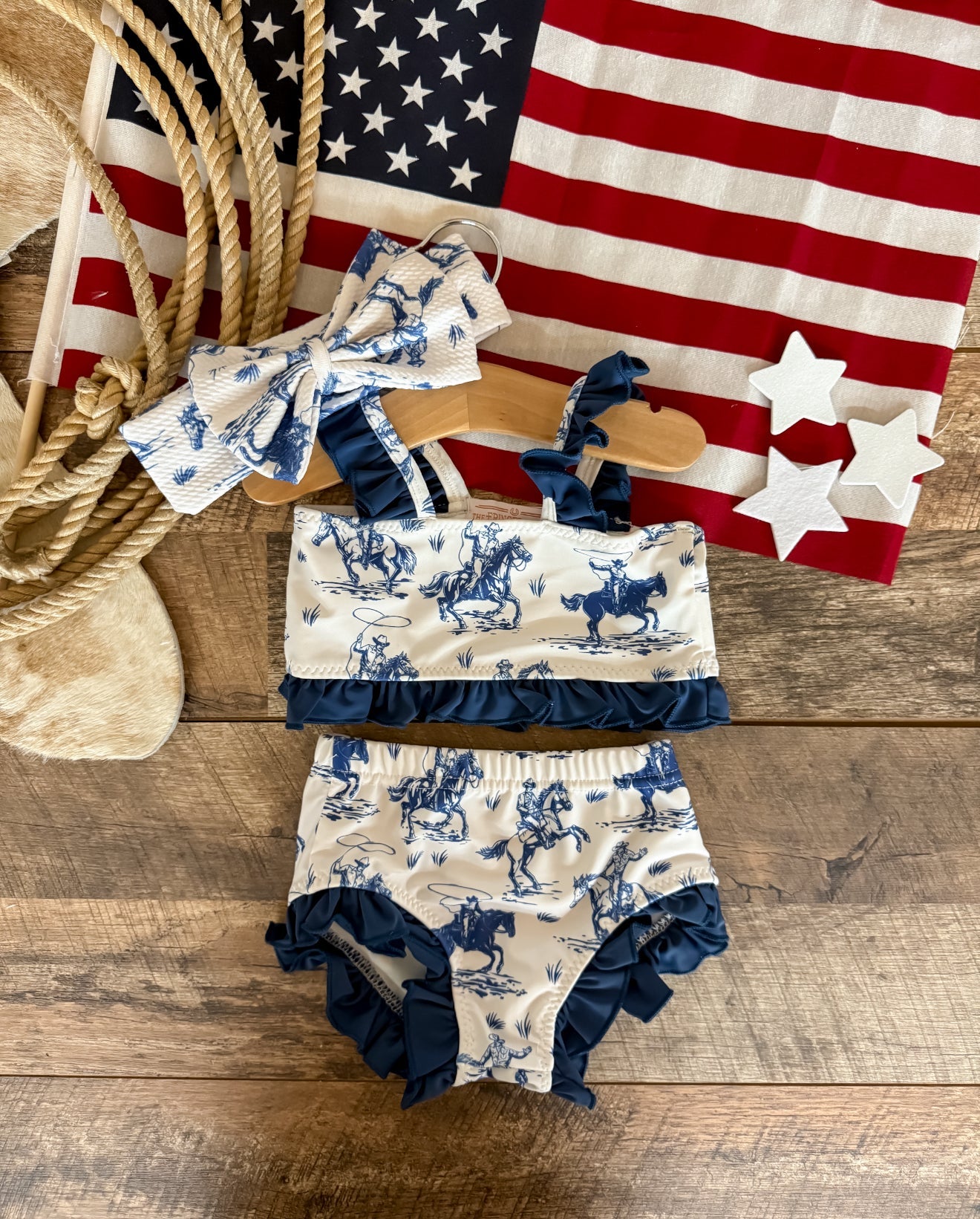Dreamin’ Blue Sunset Ruffle Swimsuit