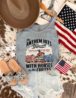 Western 4th Of July-Anthem Hits Different Tank(Blue)