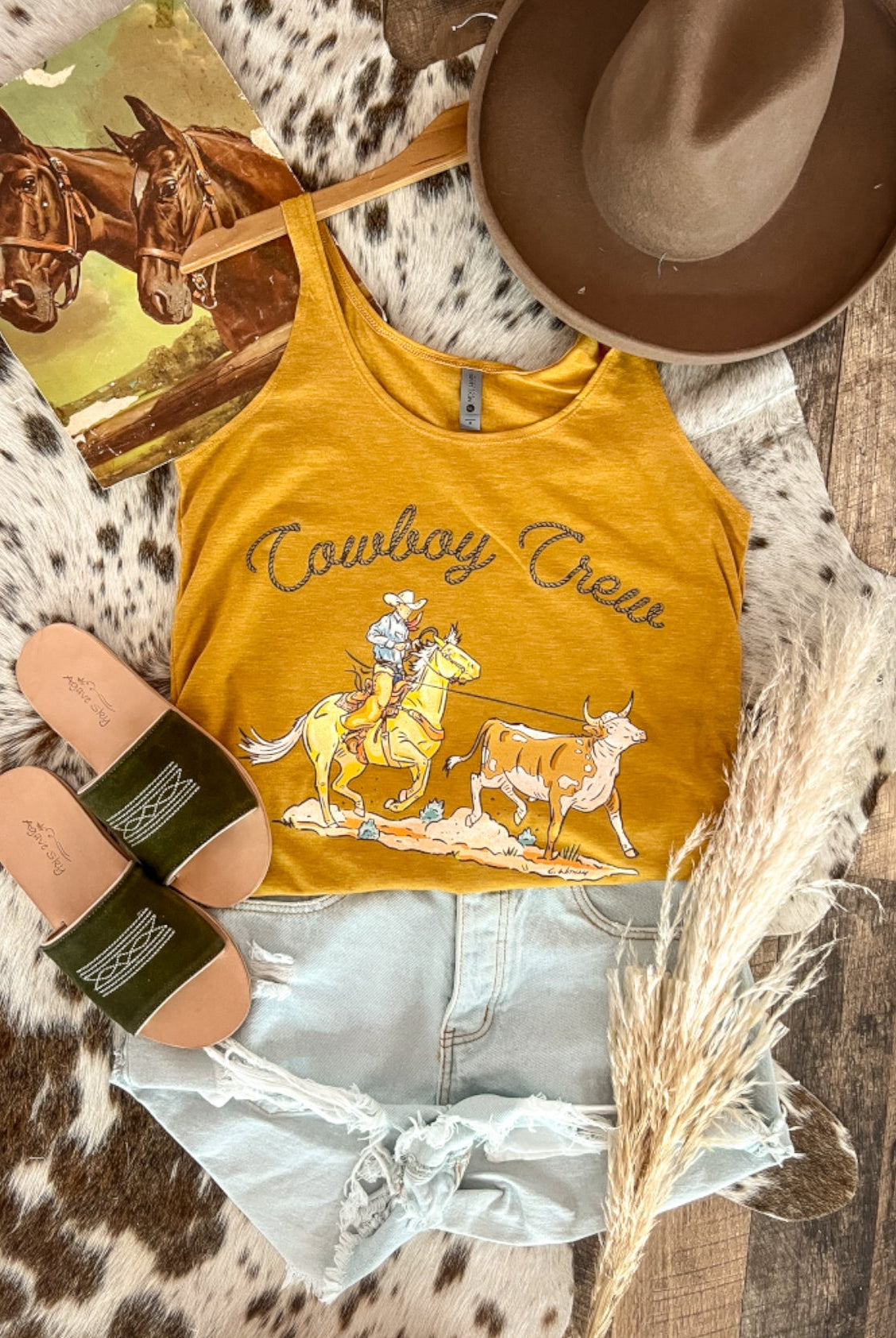 Cowboy Crew Tank (mustard)